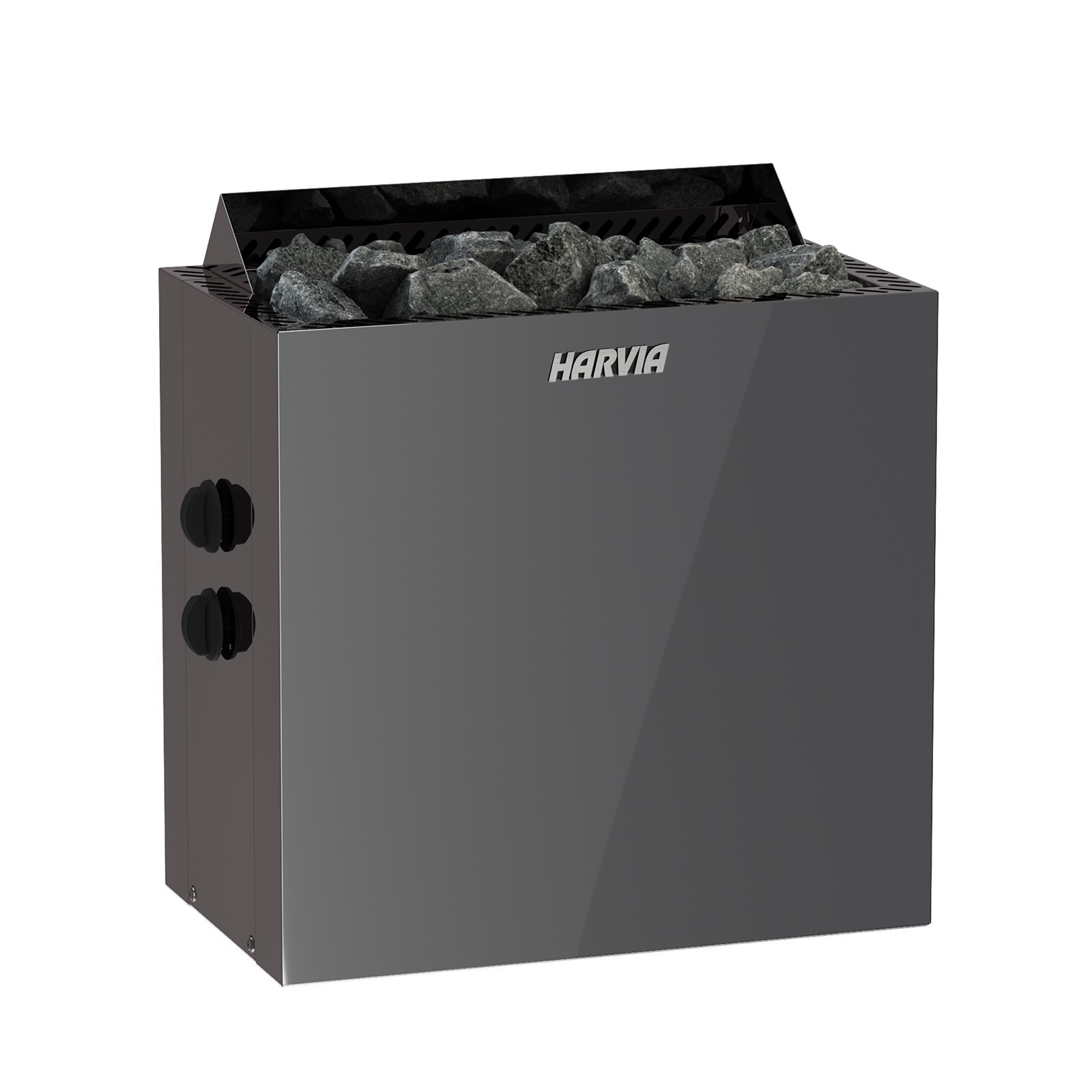 Harvia Qubic BlackSteel BQ80 8 kW finnischer Saunaofen mit integrierte Steuerung