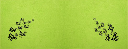 Pikkupuoti Oy Saunatuch Rentier Lime finnisches Saunahandtuch aus 100% Baumwolle 100x150cm