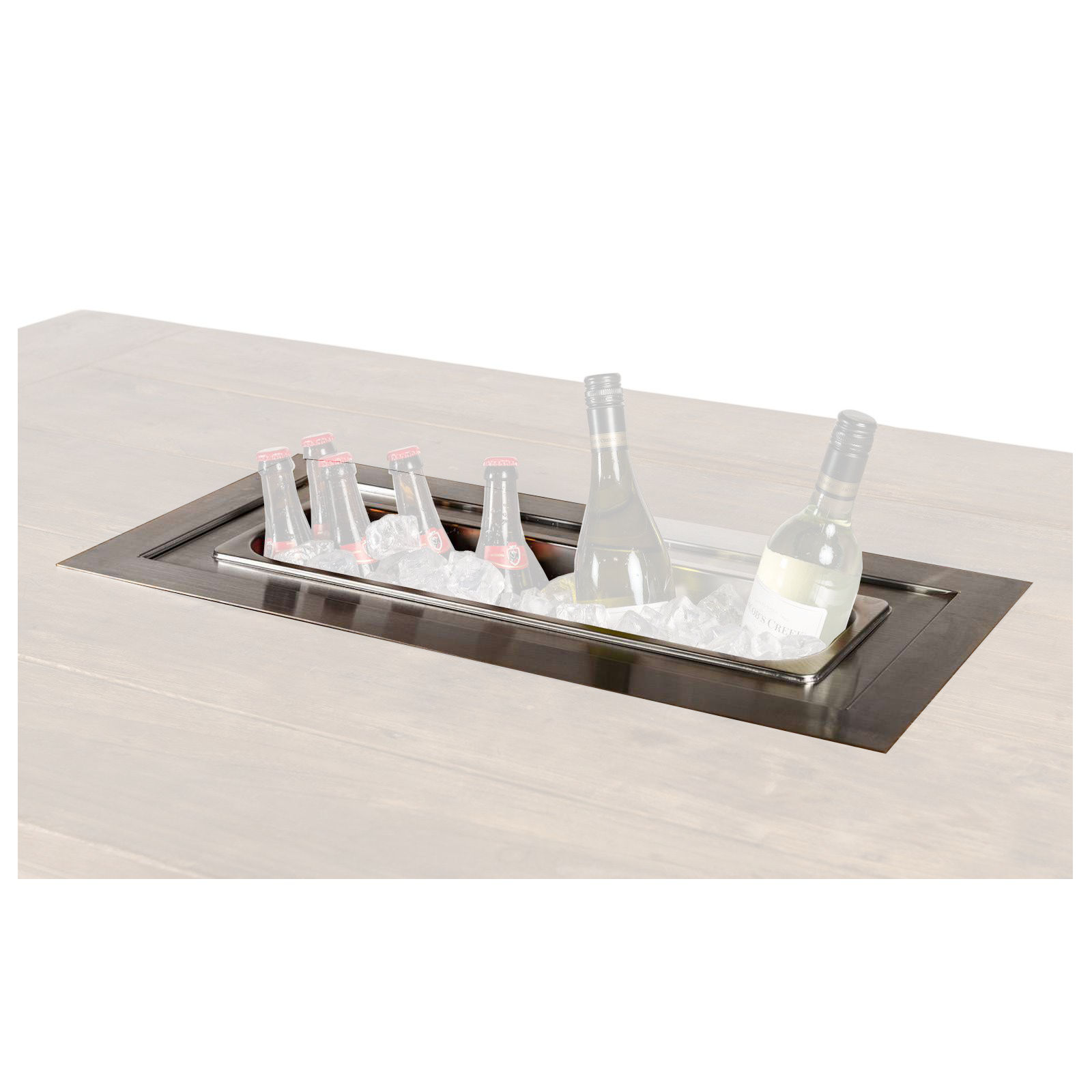 Happy Cocooning Mania Einbau-Weinkühler rechteckig large 99x32 cm Sektkühler Wine Chiller Getränkekühler