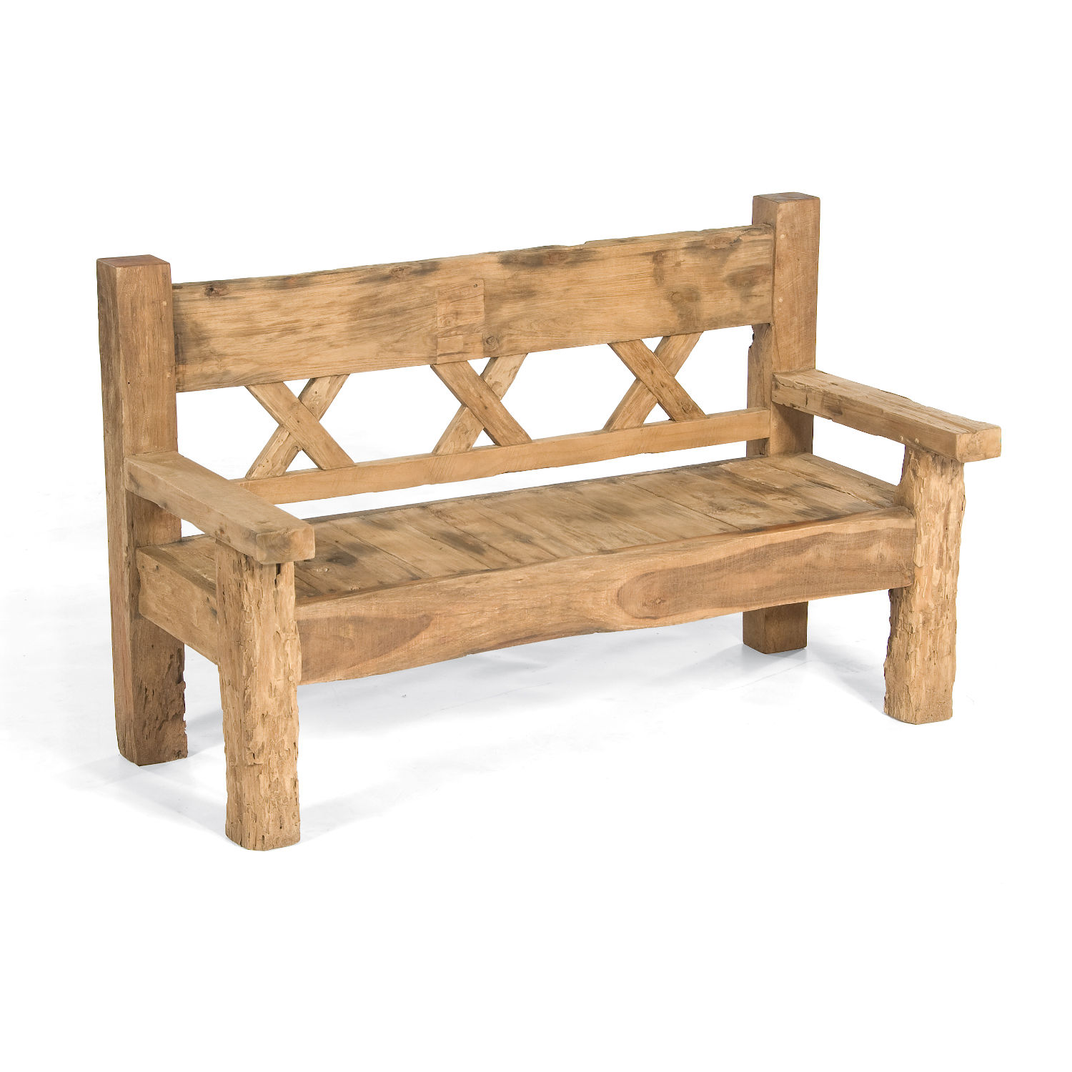 Sonnenpartner Jumbo 3-Sitzer Bank Gartenbank Sitzbank 160 cm Teakholz Old Teak