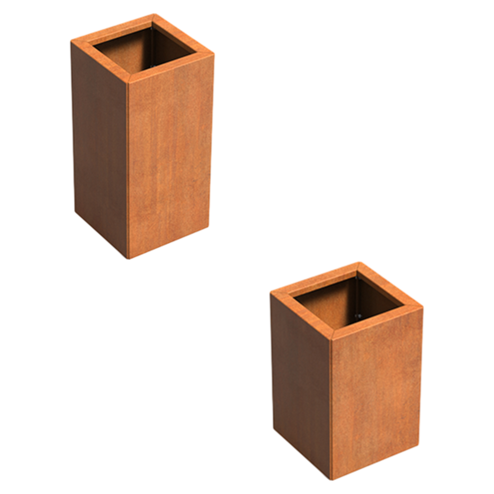 Adezz Carrez Connect ohne Boden aus Corten-Stahl Pflanzgefäß Pflanzkübel