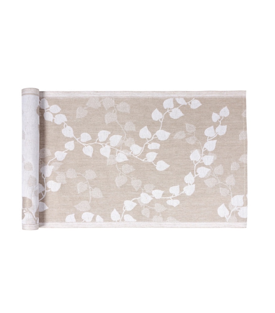 Jokipiin Tuuli Sauna Sitzunterlage 45 x 160 cm Sauna Seat Cover natural/white