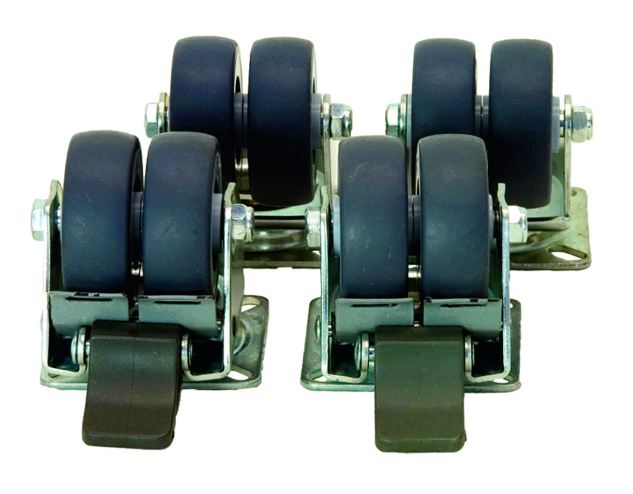 deVries Doppellenkrollen 4er-Set für Strandkorb Verzinkt Hohe Tragfähigkeit