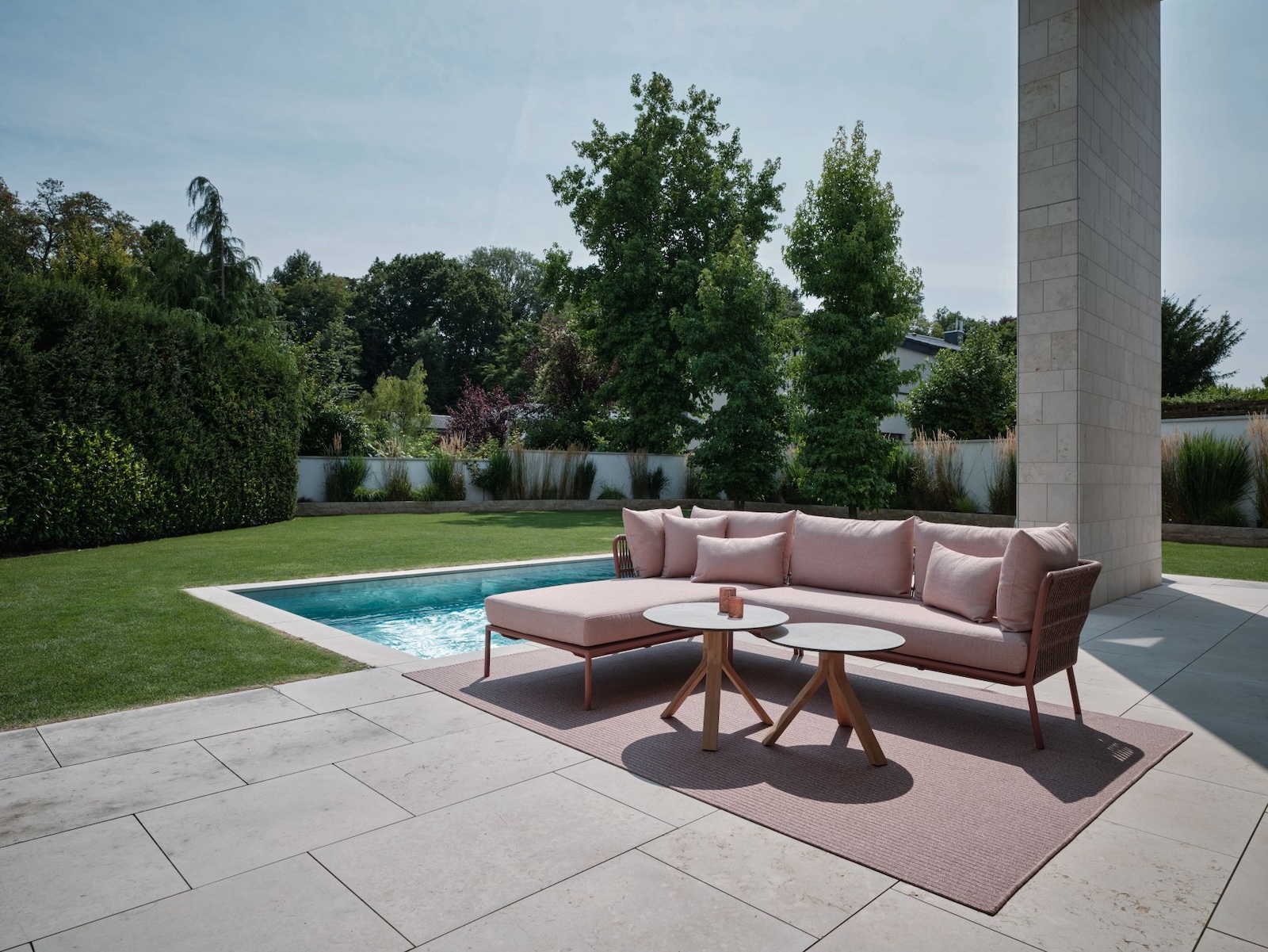 Stern Romy Lounge-Set 4-teilig Lychee/Terra Lounge-Liege Eckelement Tisch