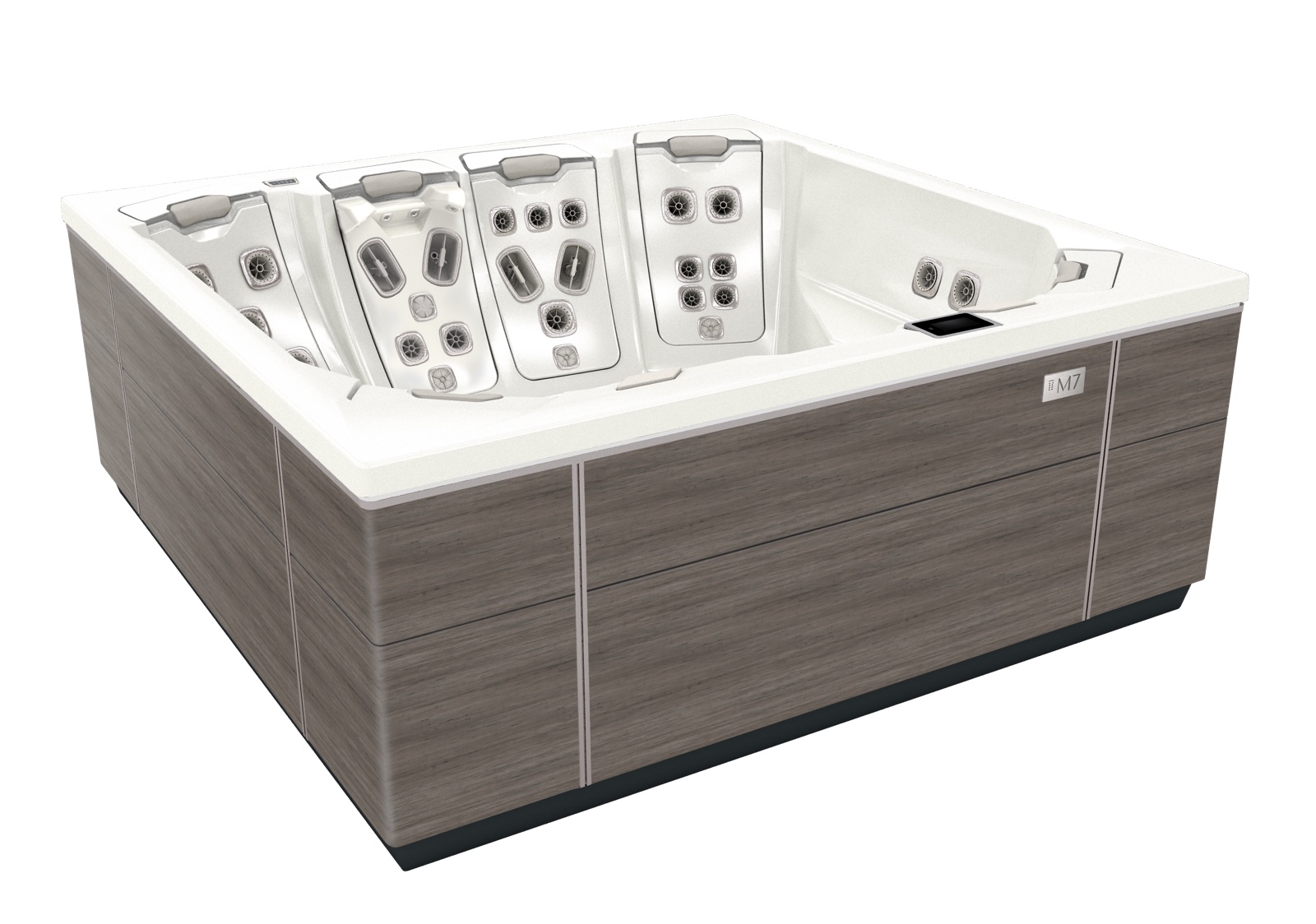 Bullfrog Spas M7 Premium Whirlpool für 9 Personen 231x231x94cm Shoreline Grey