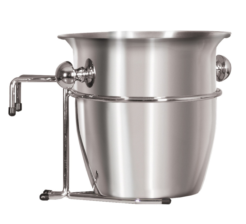 deVries Champagnerkühler für Strandkörbe Edelstahl 5 Liter inkl. Halterung