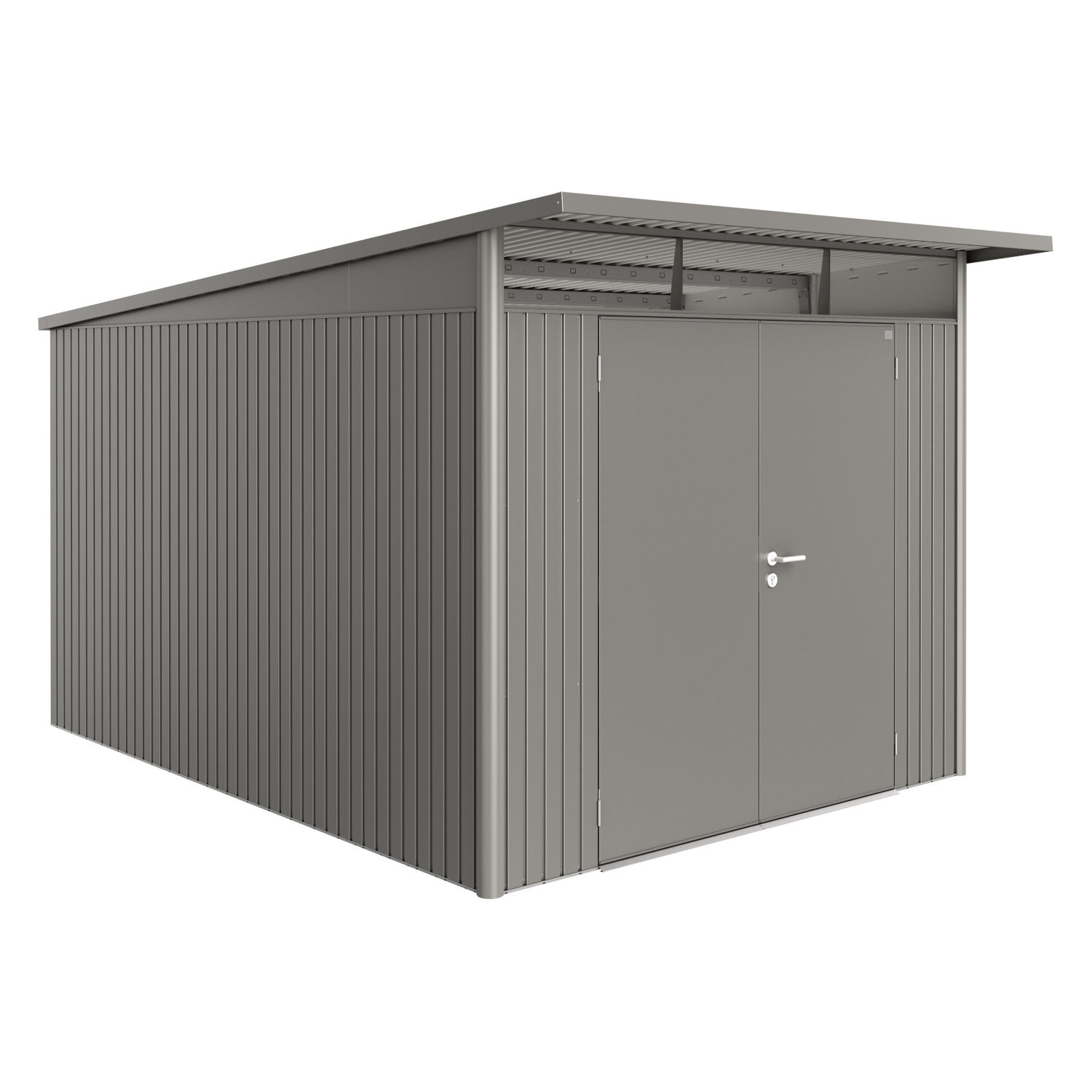Biohort Gartenhaus AvantGarde® mit Doppeltür quarzgrau-metallic 8 verschiedenen Größen Gerätehaus