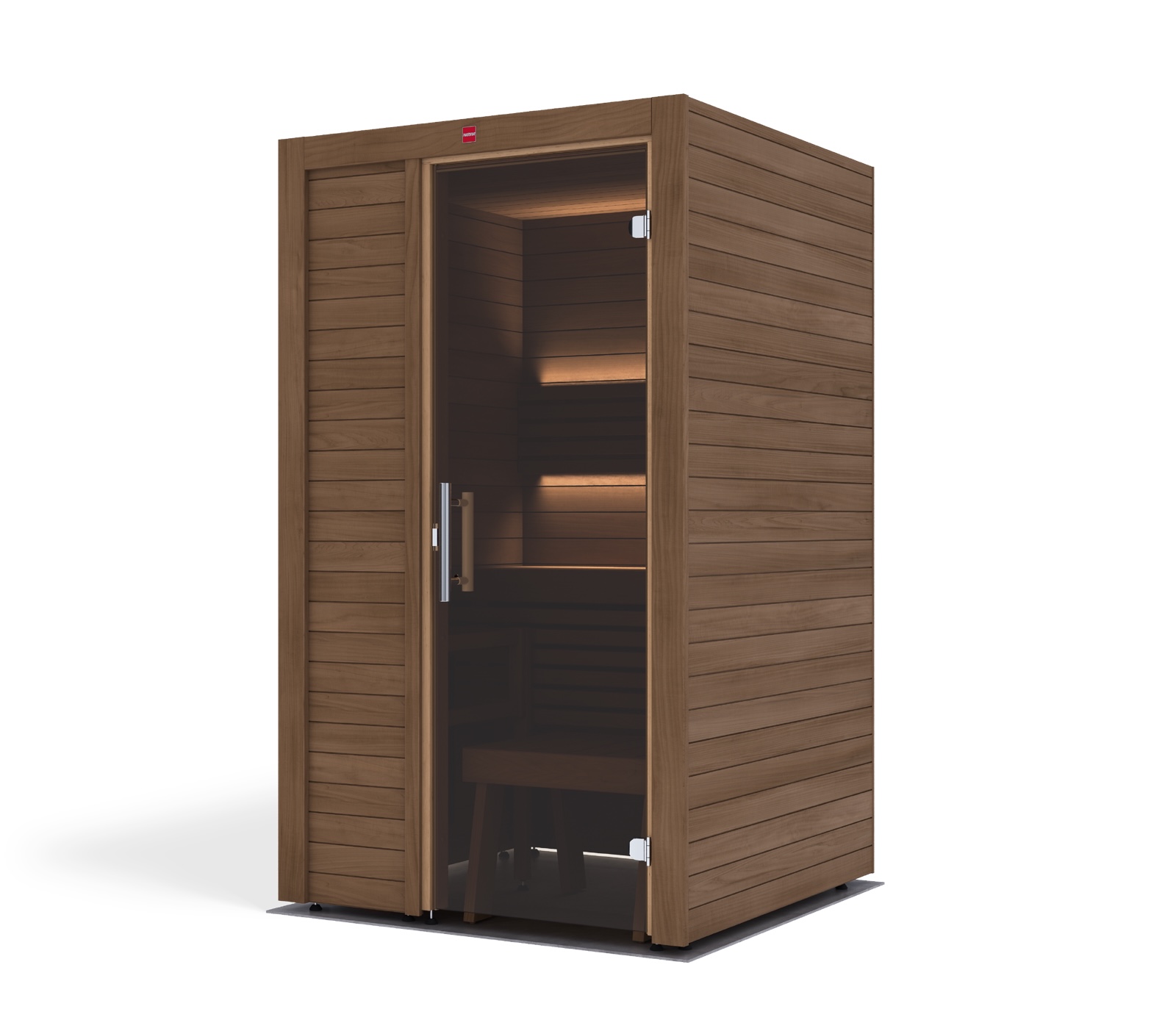 Harvia Utu Small Saunakabine Design-Sauna aus Thermo-Espe 122x123x206cm inkl. LED Beleuchtung