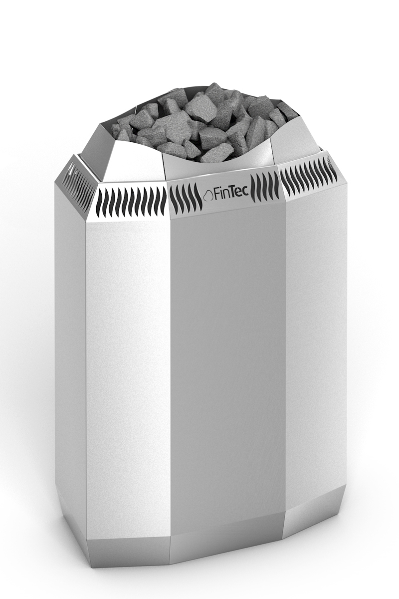 FinTec KAJA 10,5 kW Premium Elektro-Saunaofen finnischer Saunaofen aus Edelstahl