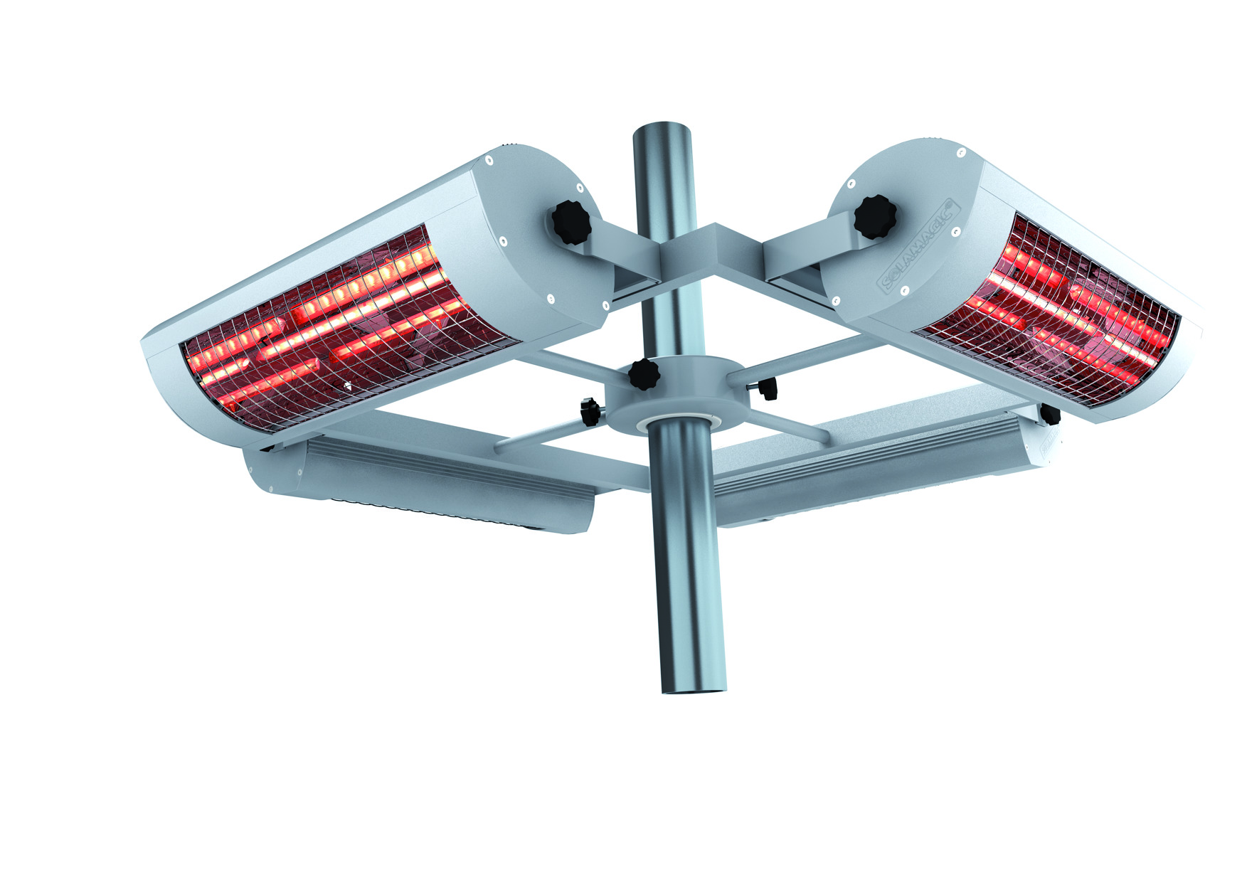 Solamagic ECO-5600 Infrarotheizstrahler 4 x 1400W Heizstrahler mit Masthalterung