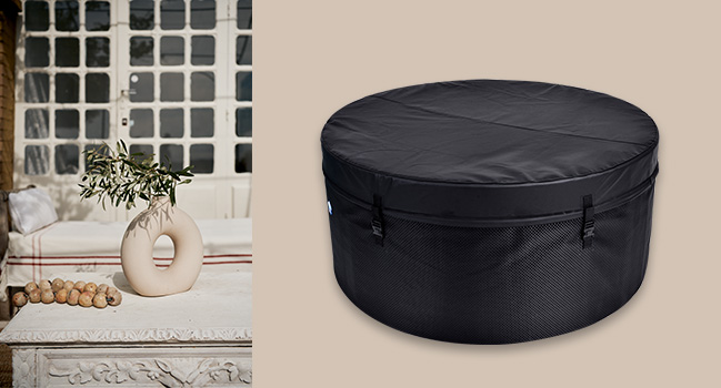 NetSpa Vita Whirlpool halbstarr rund für 4 Personen Ø 156 x 73 cm Outdoor Whirlpool