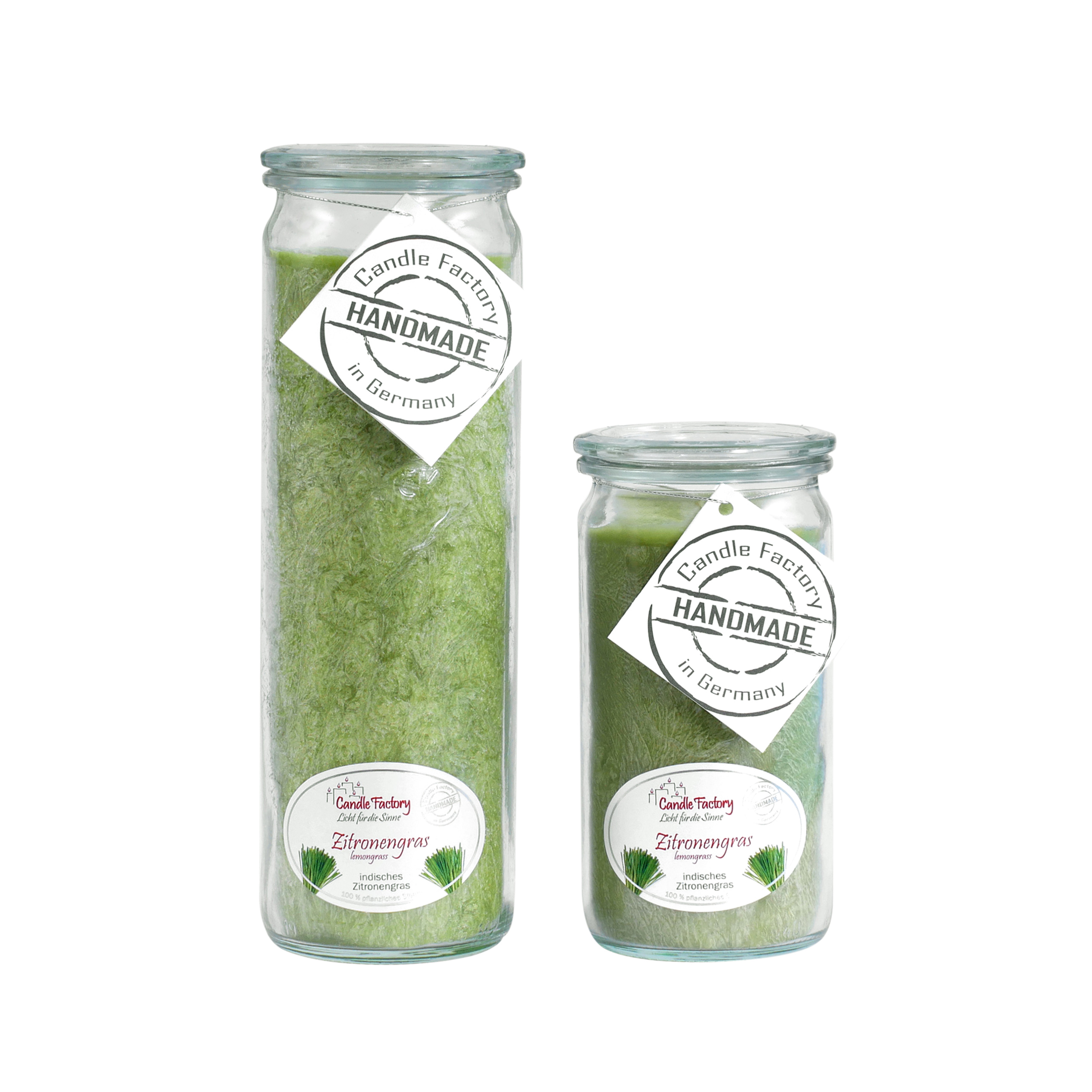 Candle Factory Kerzen-Set Zitronengras Big + Mini Jumbo Duftkerze Dekokerze