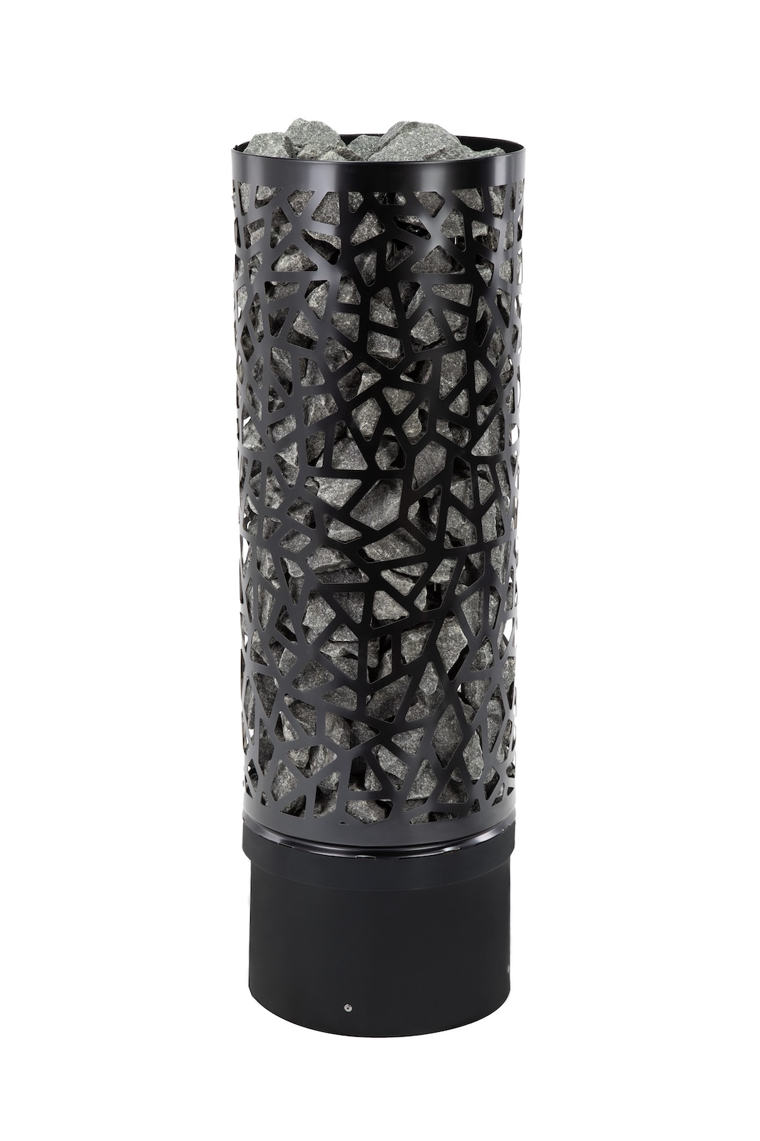 Infraworld Atlas Round Black finnischer Saunaofen 6 kW schwarz inkl. Saunasteine