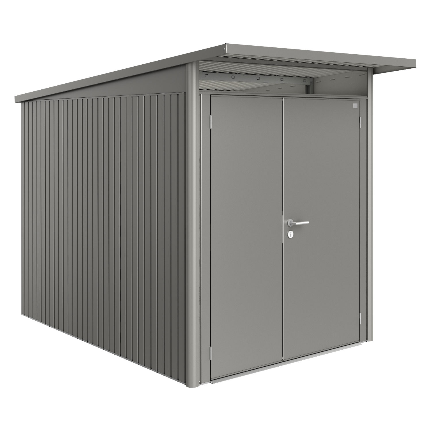 Biohort Gartenhaus AvantGarde® mit Doppeltür quarzgrau-metallic 8 verschiedenen Größen Gerätehaus