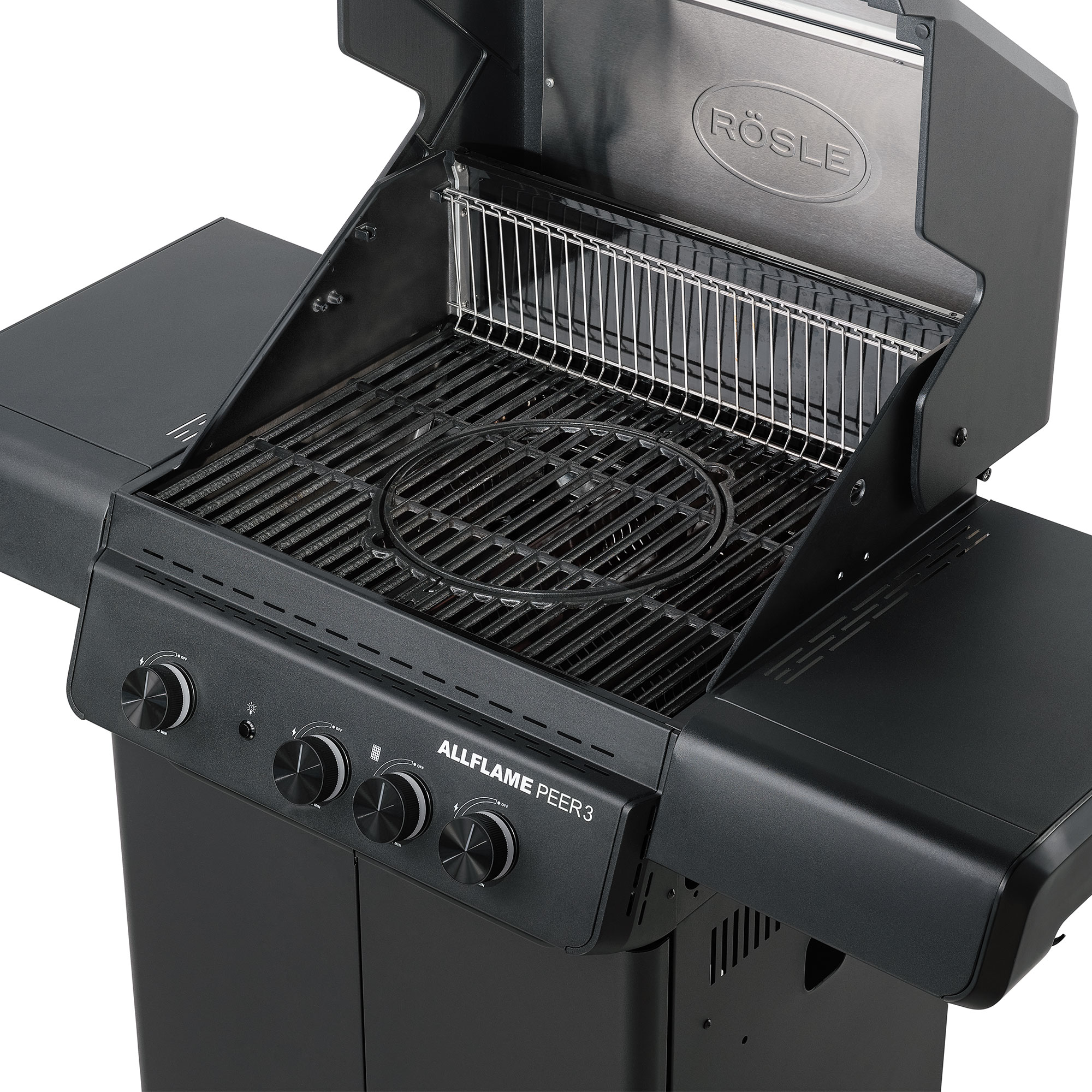 Rösle Gasgrill ALLFLAME Peer 3 Schwarz mit CRISPZONE 251051