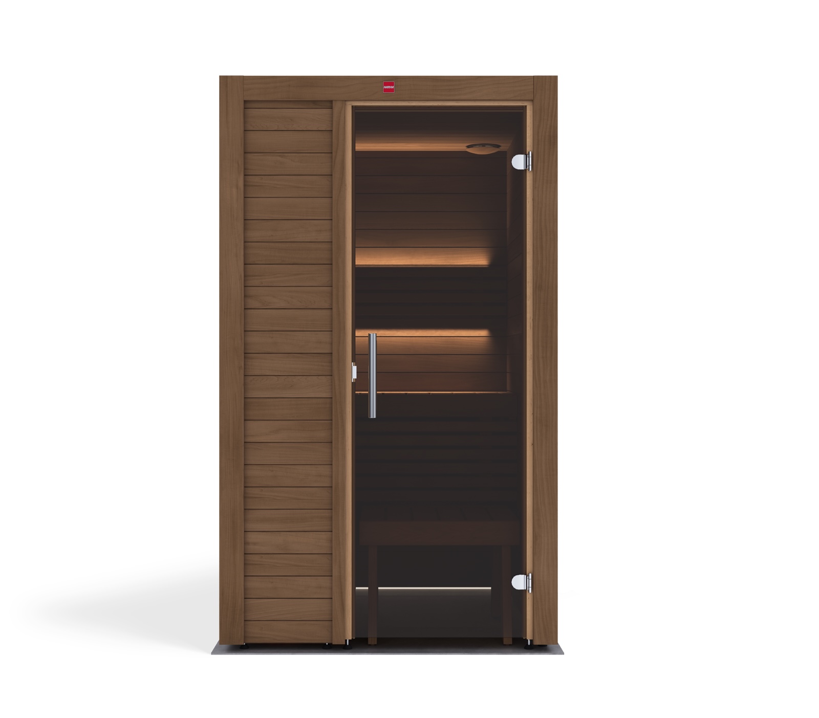 Harvia Utu Small Saunakabine Design-Sauna aus Thermo-Espe 122x123x206cm inkl. LED Beleuchtung