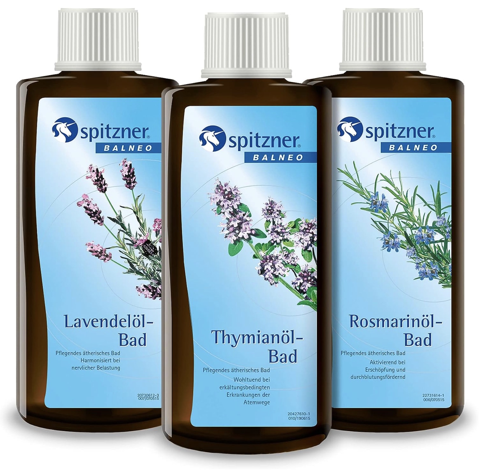 Spitzner Badezusatz Set Südländische Lebensart 3x 190ml Lavendelöl Thymianöl Rosmarinöl