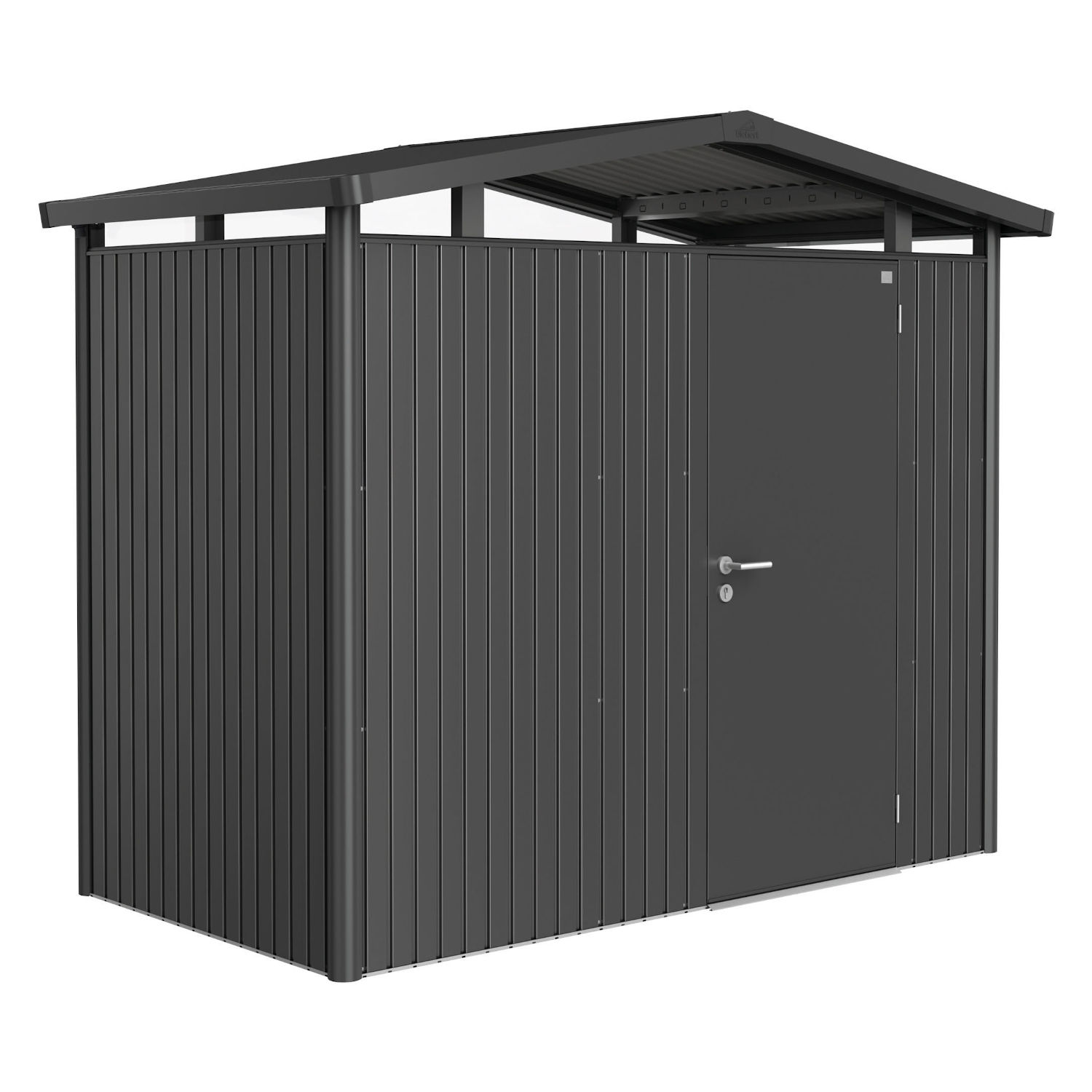 Biohort Gartenhaus Panorama® mit Standardtür dunkelgrau-metallic 5 verschiedenen Größen Gerätehaus