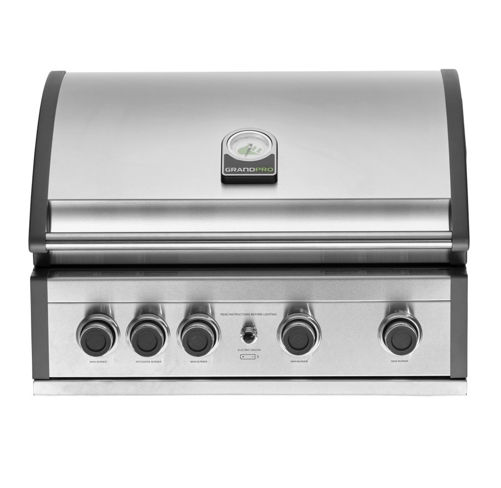 Grandpro Einbau-Gasgrill Pro Elite Built-In Edelstahl 4 Brenner, 1 Infrarot-Heckbrenner K04000310A