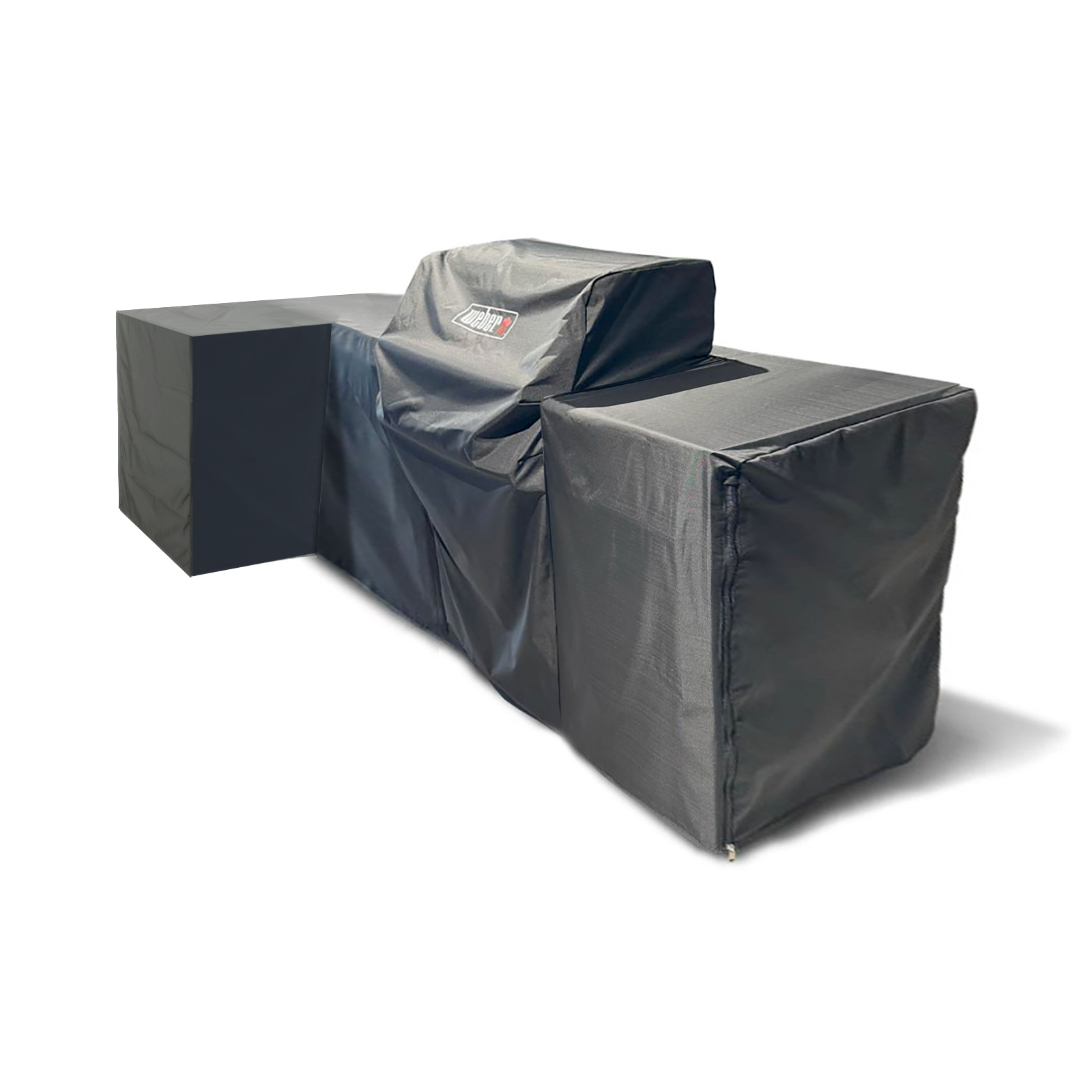 BBQ Kitchen Abdeckhaube für 3 Module, Genesis 4-Brenner Grill rechts platziert mit Eck-Modul