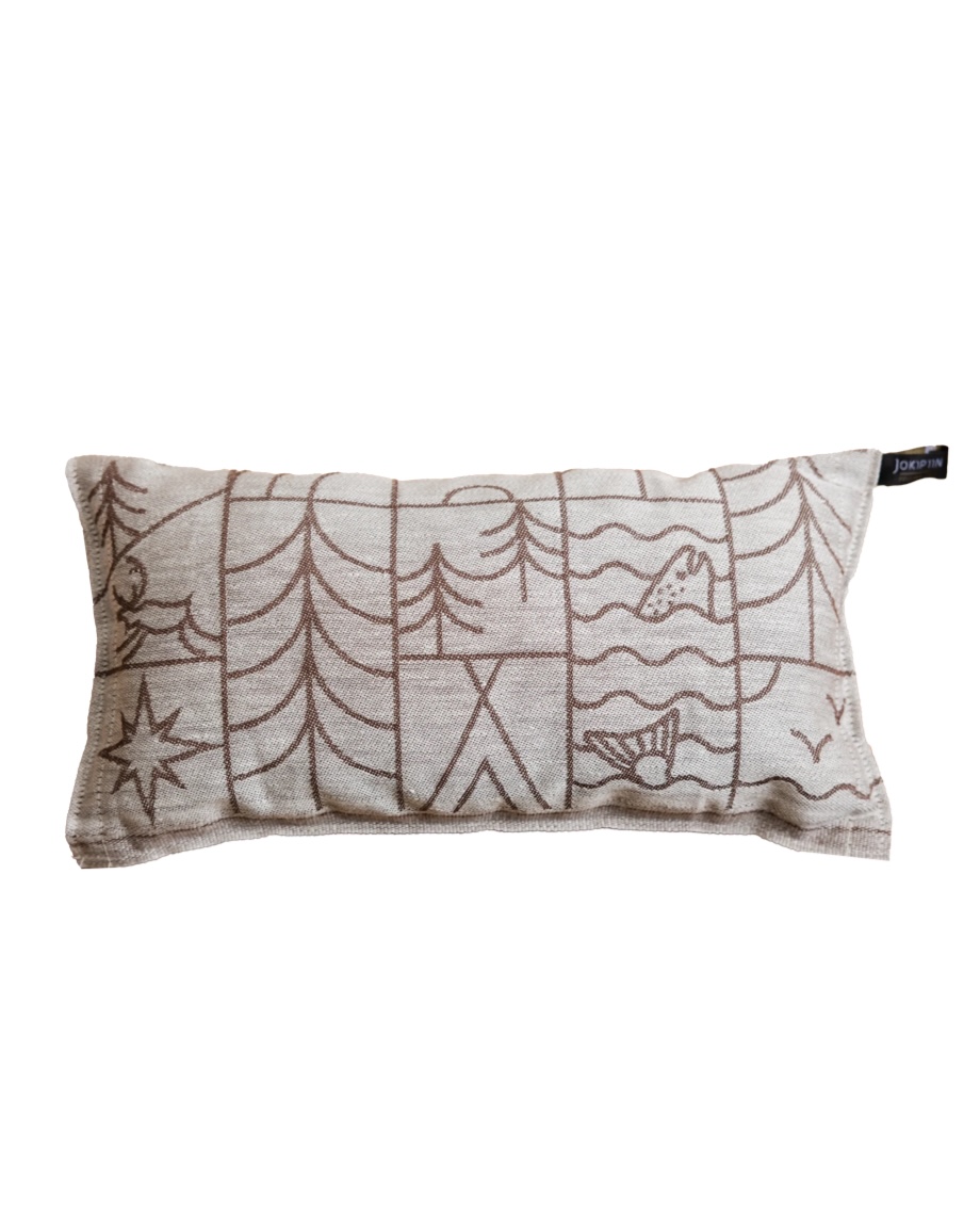 Jokipiin Pohjoinen Pillow Saunakissen 22 x 40 cm finnisches Sauna Kissen white/brown