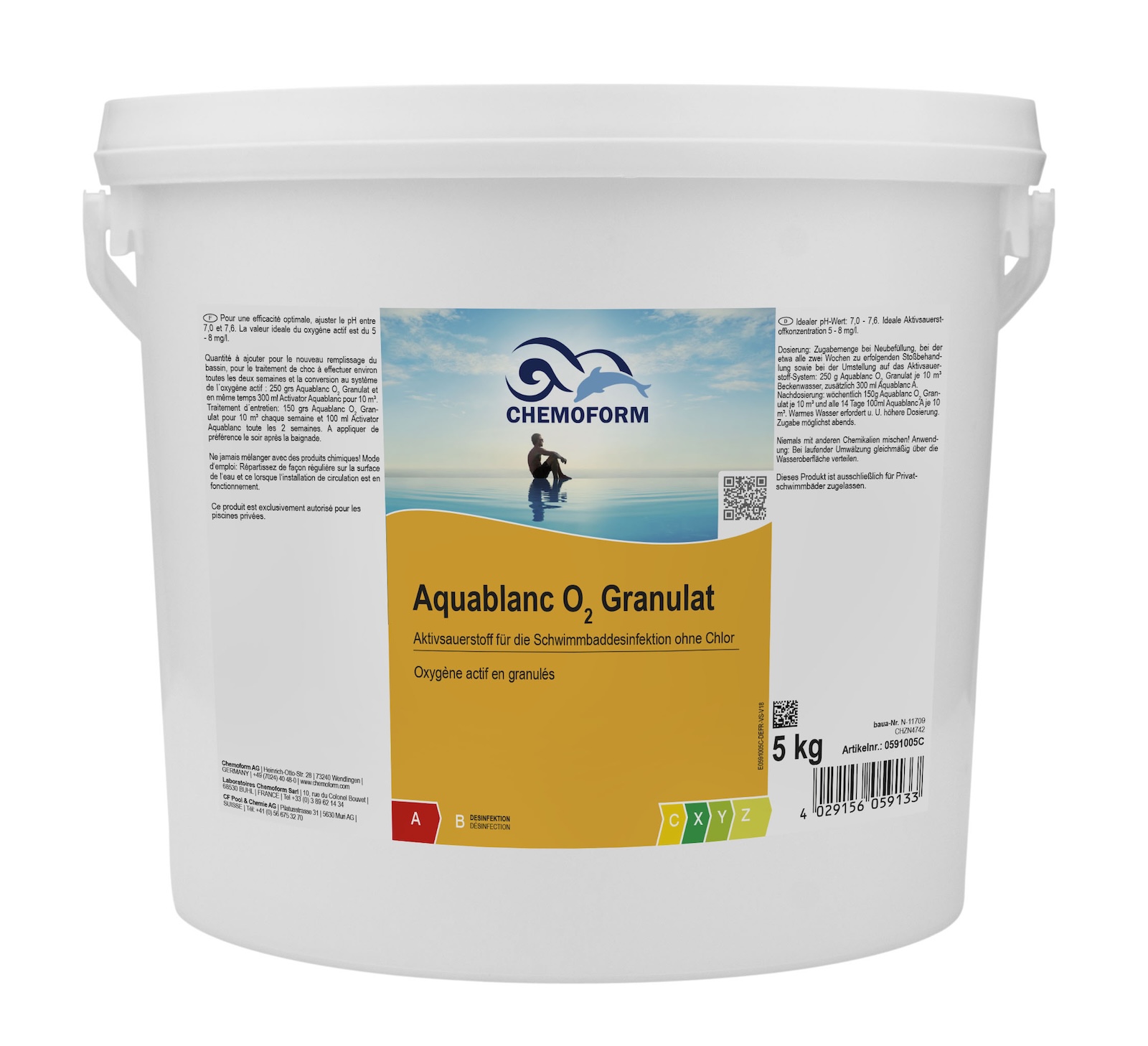 Chemoform Aquablanc O2-Granulat 5 kg Aktivsauerstoff Desinfektion ohne Chlor