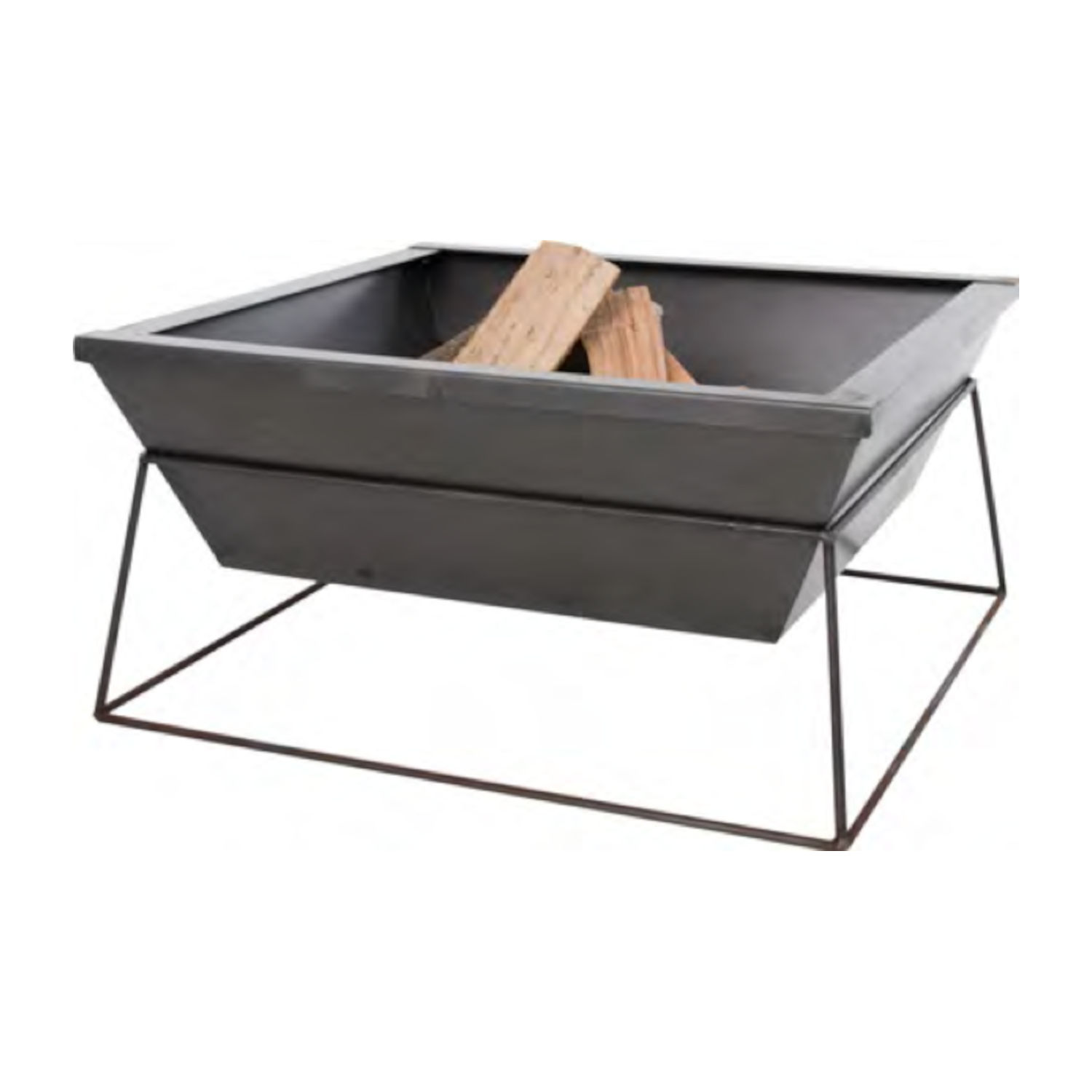 REDFIRE Feuerstelle Reso Industrial Terrassenfeuer Feuerkorb auf Stahl-Untergestell