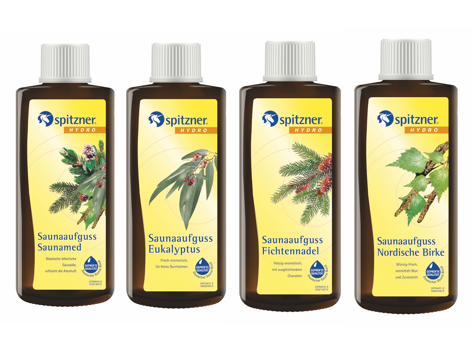 Spitzner klassischer Saunaaufguss 4er Vorteilspack 4 Sorten Saunaset Aufgussset