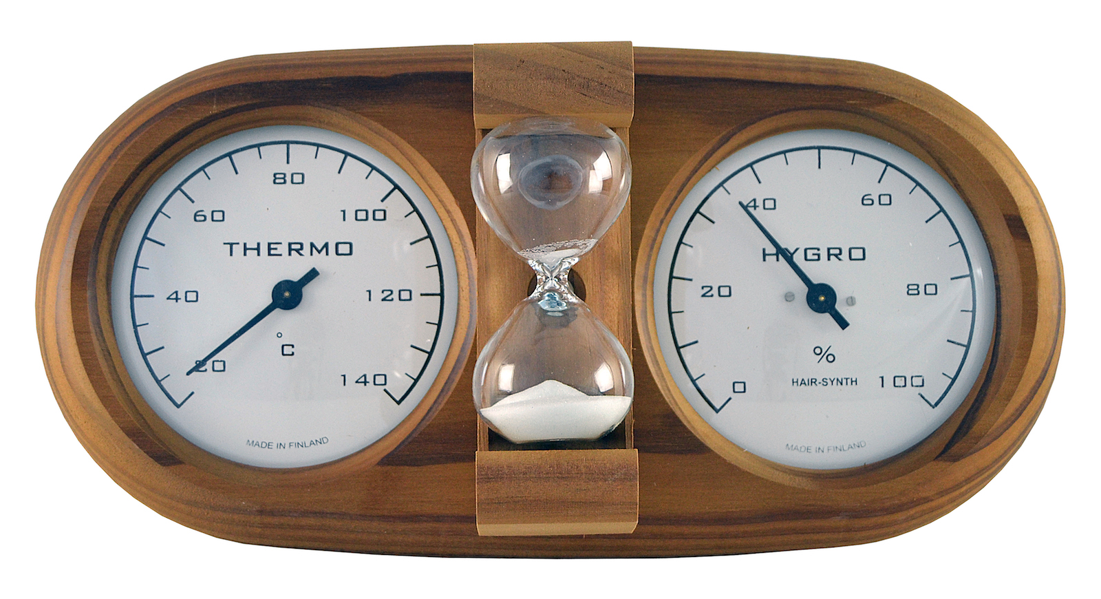 Nikkarien Sauna 3 in 1 Sauna Thermo und Hygrometer inkl. Sanduhr Kiefernholz 591L