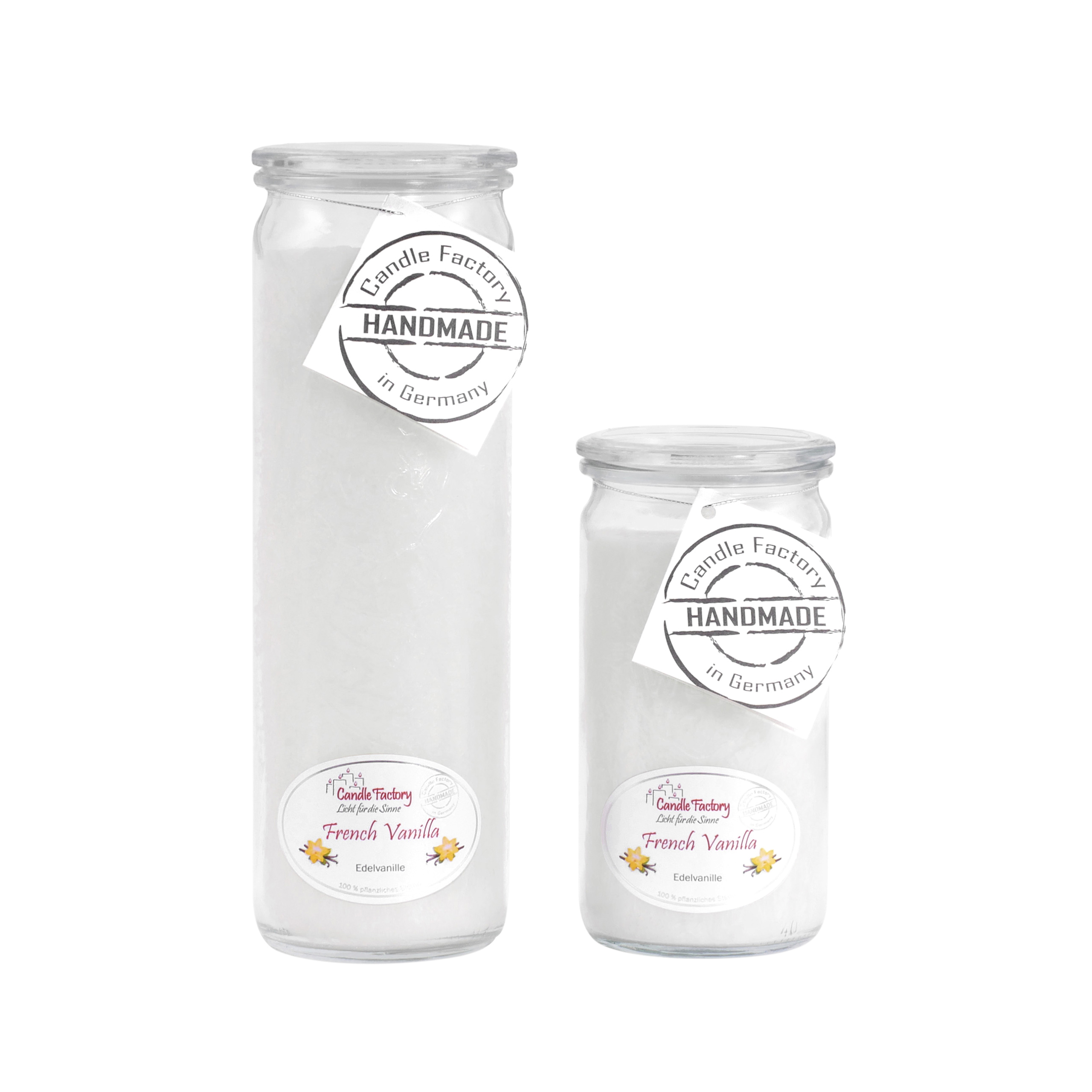 Candle Factory Kerzen-Set French Vanilla Big + Mini Jumbo Duftkerze Dekokerze