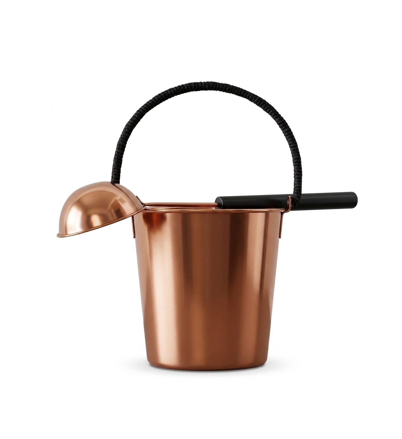 Nikkarien Sauna-Set Saunakübel 5 l mit Saunakelle 45 cm Edelstahl verkupfert