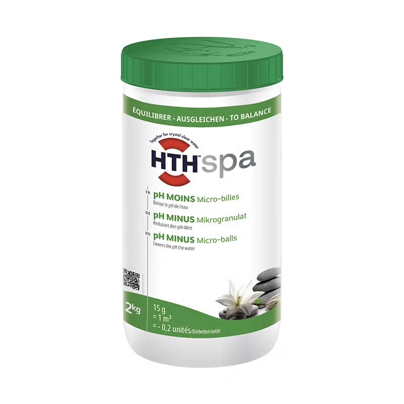 hth Spa pH-Minus Mikrogranulat 2 Kg pH-Wert Senkung für Whirlpools und Spas