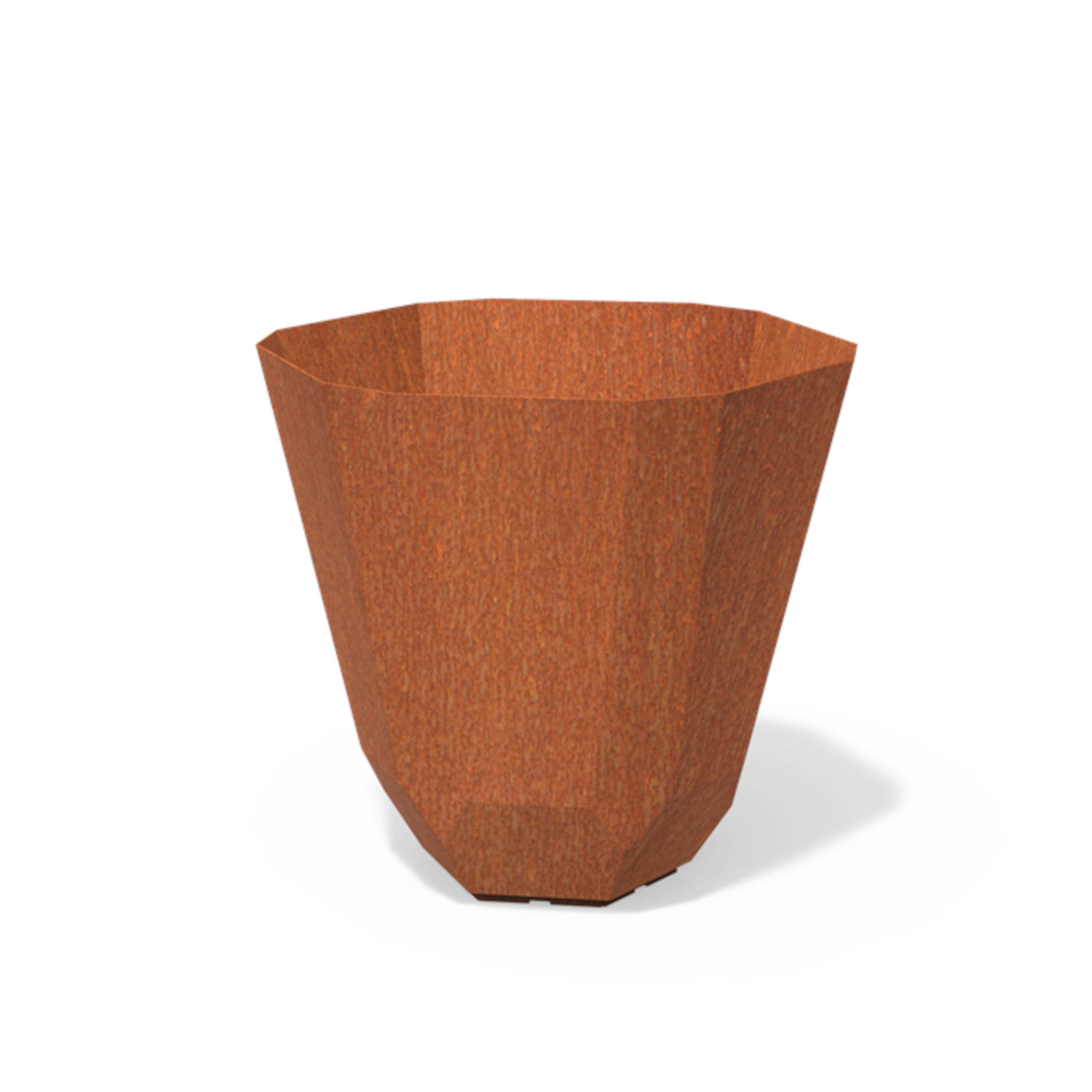Adezz Facet Pflanzgefäß rund aus Corten-Stahl Pflanzkübel Blumenkasten