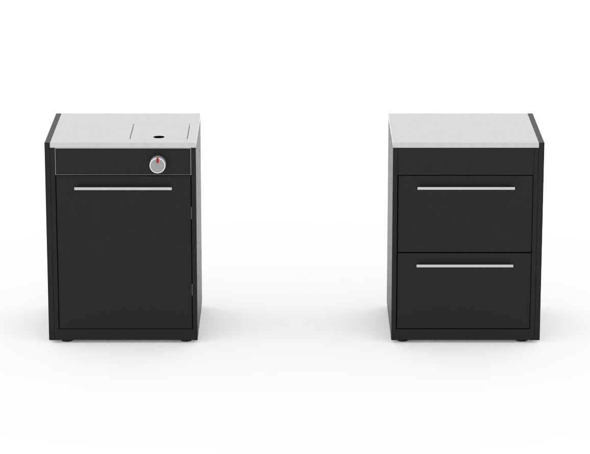 BBQ Kitchen Gas 231 Seitenkocher-Türmodul und 2‐Ladenmodul für Genesis mit Seitenkocher