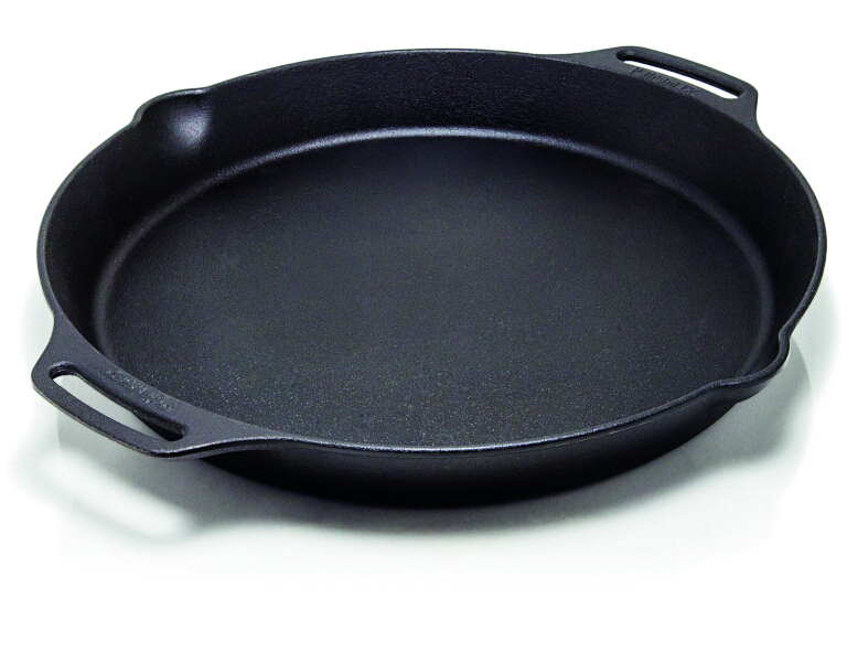 Petromax Grill-Feuerpfanne FP40H-T mit zwei Henkeln ohne Füße Gusseisen Pfanne 4,7 Liter Ø 40 cm