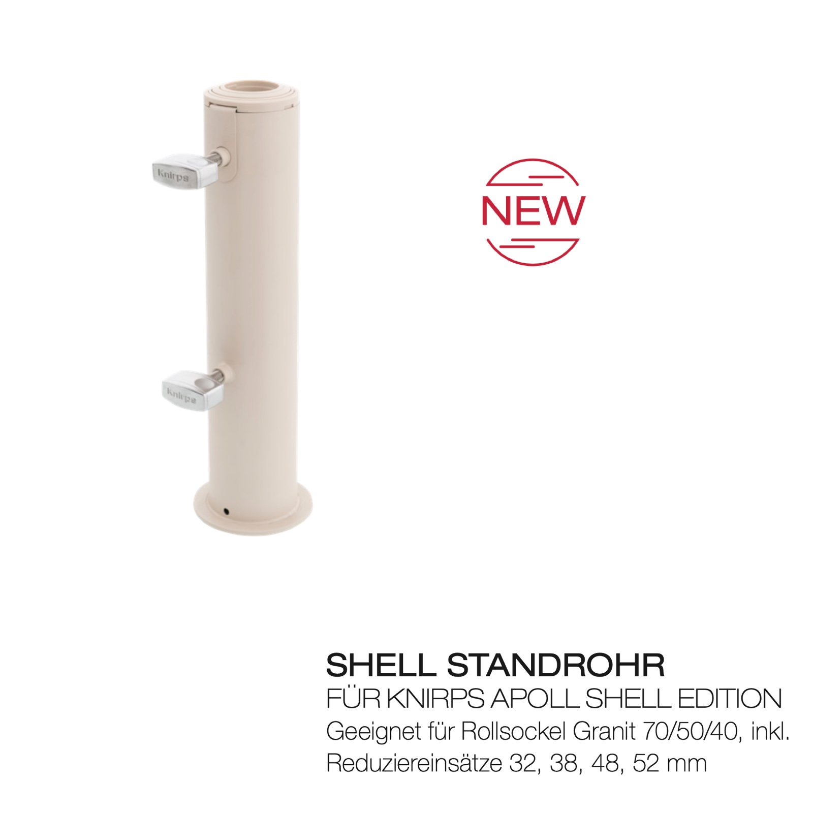 Knirps Shell Standrohr für Apoll Shell Edition inkl. Reduziereinsätze