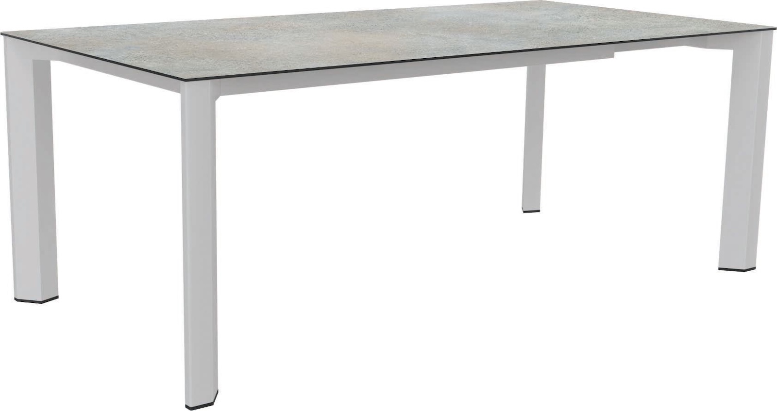 Stern Penta Ausziehtisch Gartentisch Dining-Tisch Aluminium weiß 200/250x100 cm