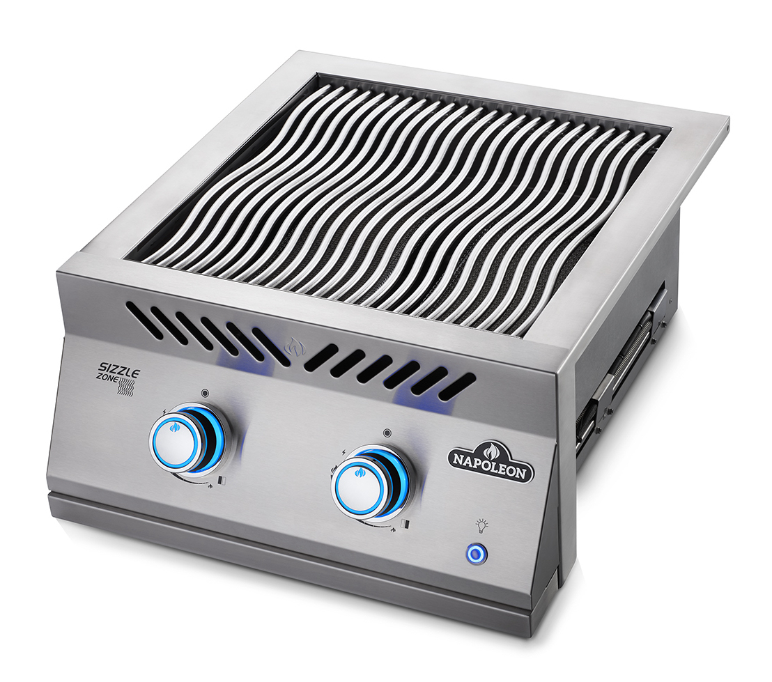 Napoleon 700 Series BIB18 Einbau-SIZZLE ZONE, groß 18" Edelstahl für Napoleon Einbau-Gasgrills