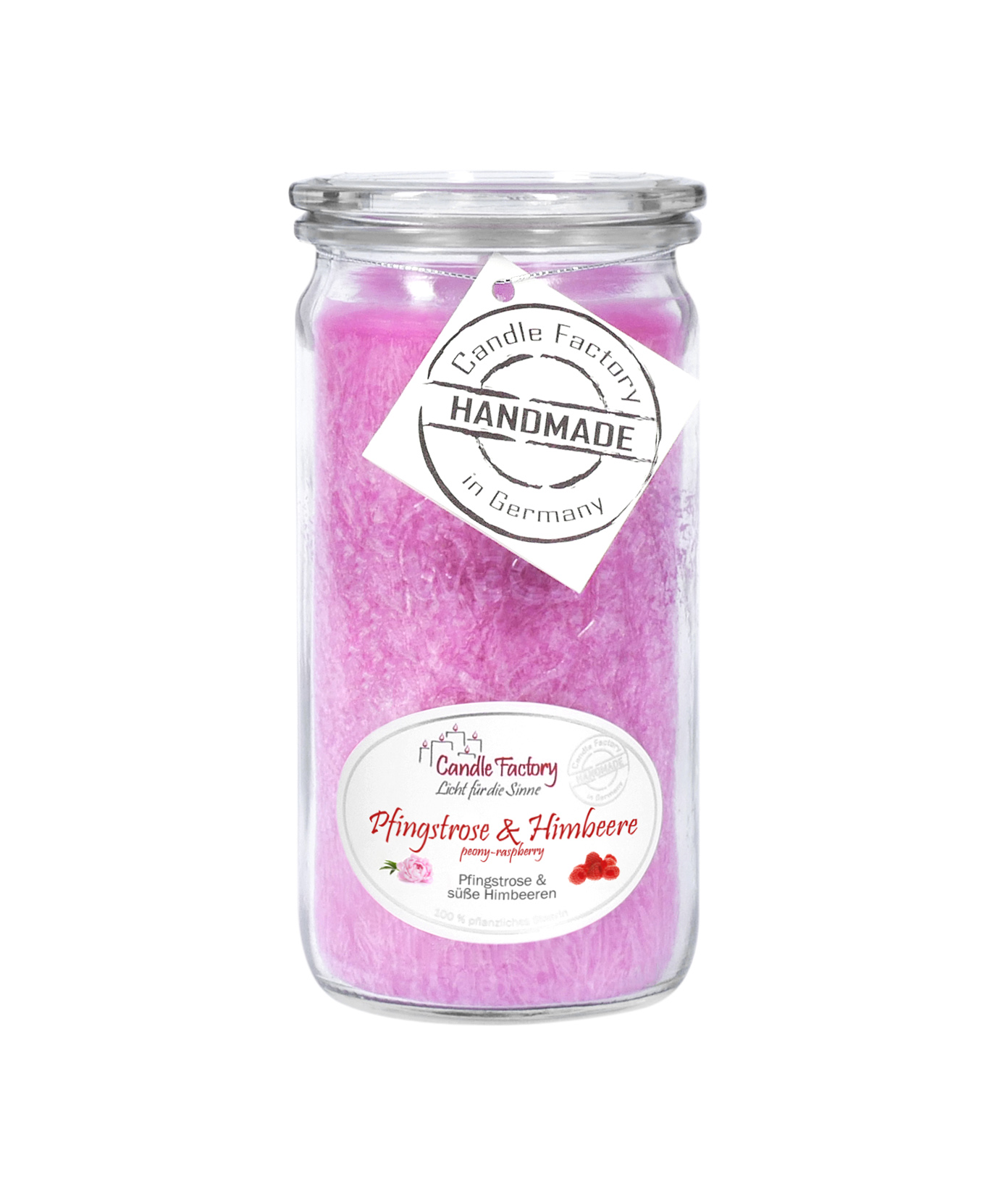 Candle Factory Mini Jumbo Pfingstrose & Himbeere Duftkerze Dekokerze 307135
