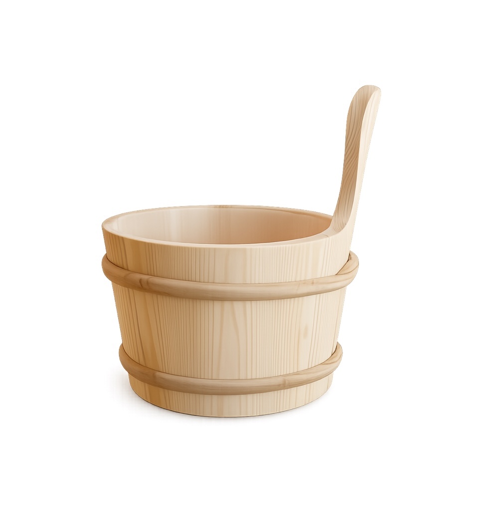 Harvia Holzeimer Basic 4 Liter Saunakübel Aufgusseimer Sauna Eimer