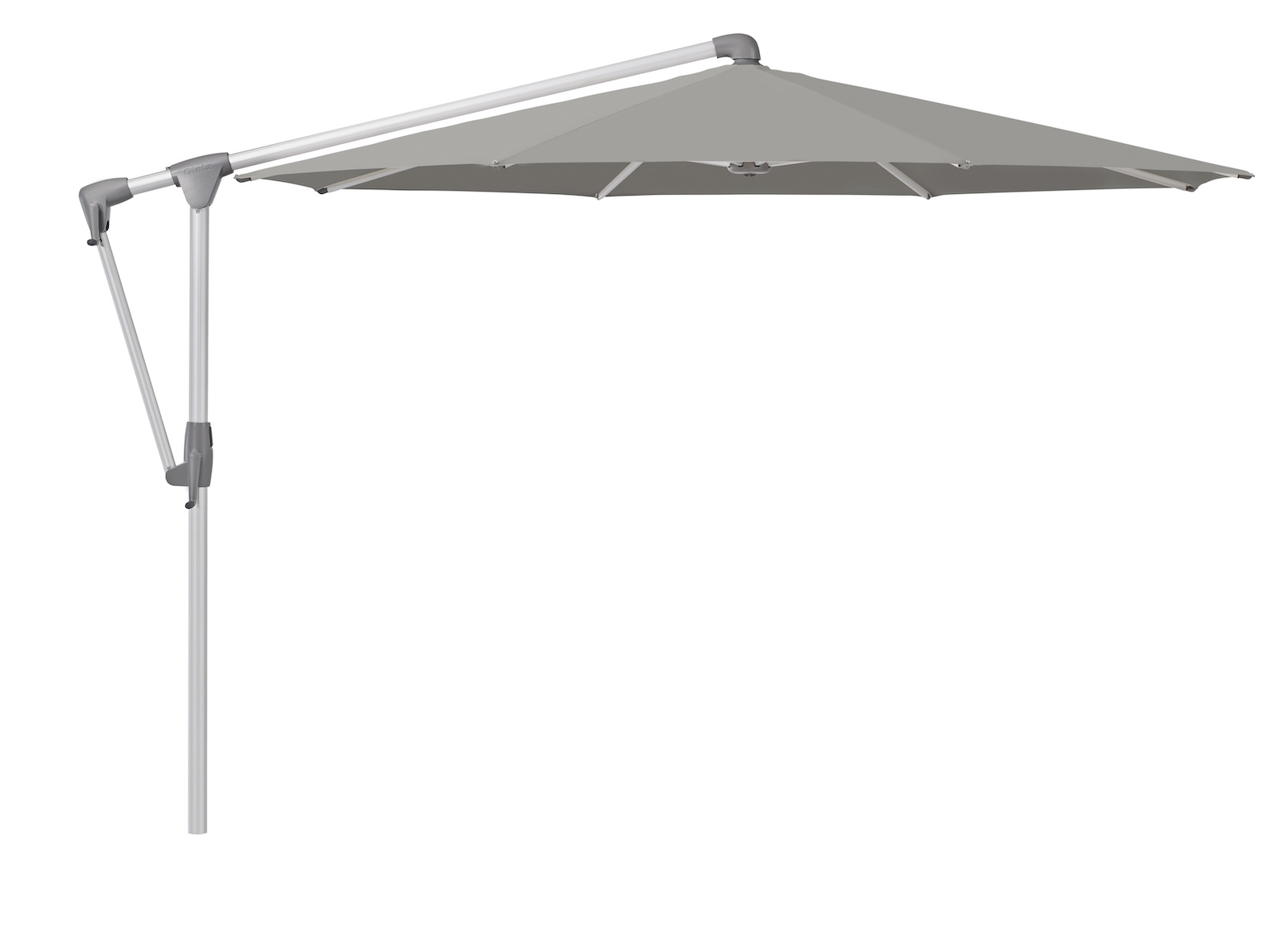 GLATZ Sonnenschirm SUNWING® CASA rund ø 300 cm Gestell natureloxiert Farbe 420 Smoke Ampelschirm