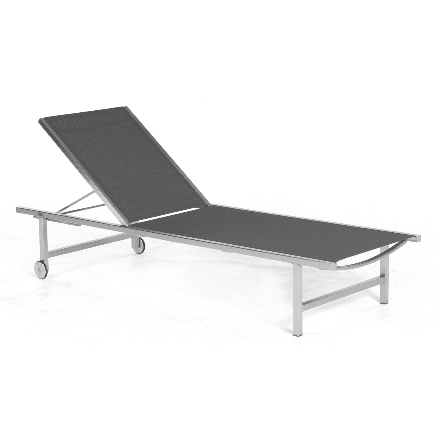 Sonnenpartner Galaxy Sonnenliege Gartenliege Rollliege schwarz Edelstahl/Textilen