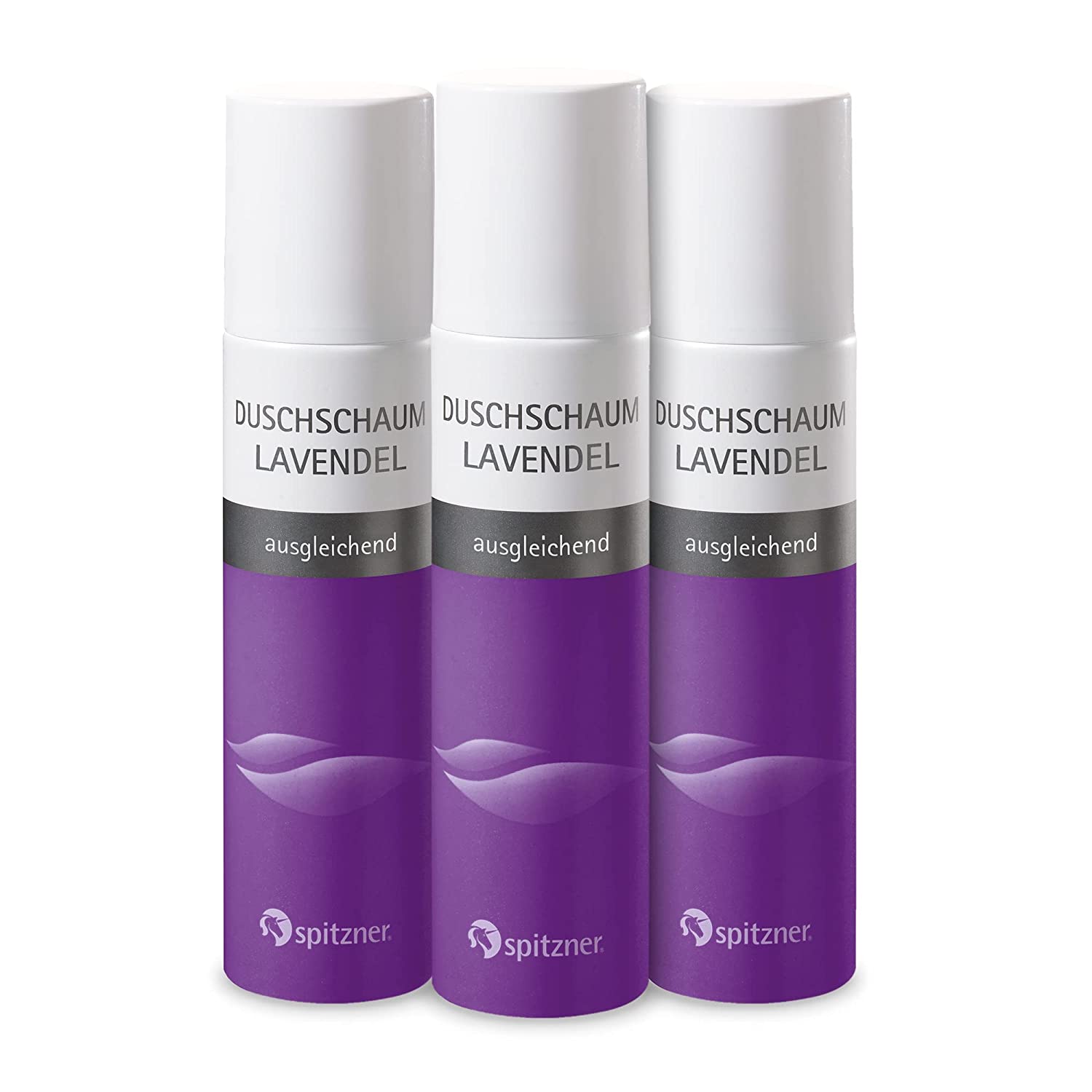Spitzner Duschschaum Set Lavendel 3x 150 ml Ausgleichende Wellness-Dusche sanft hautverträglich und 100% vegan 3er Set