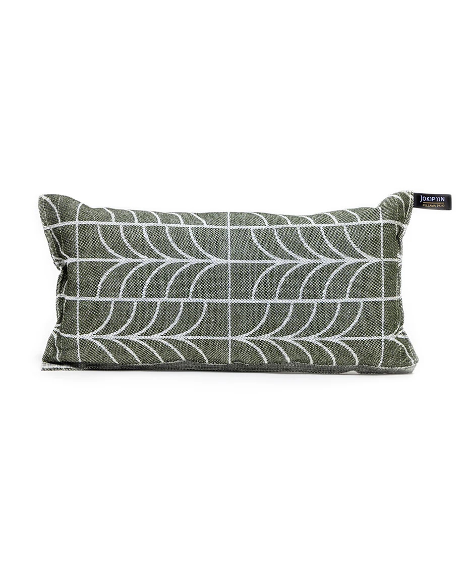 Jokipiin Humina Pillow Saunakissen 22 x 40 cm finnisches Sauna Kissen green/white