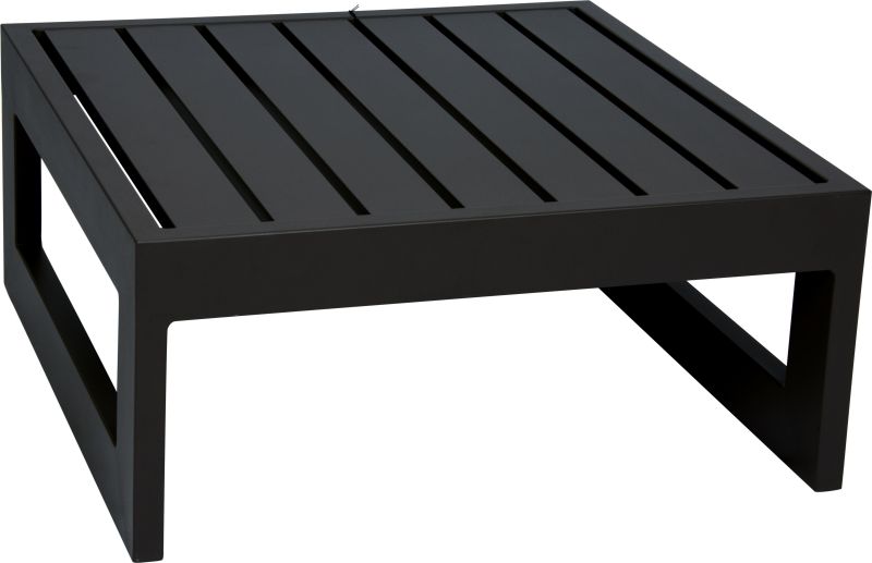 Stern Lounge-Beistelltisch/Hocker New Holly 72x72x33 cm Aluminium schwarz matt Aluminiumleisten