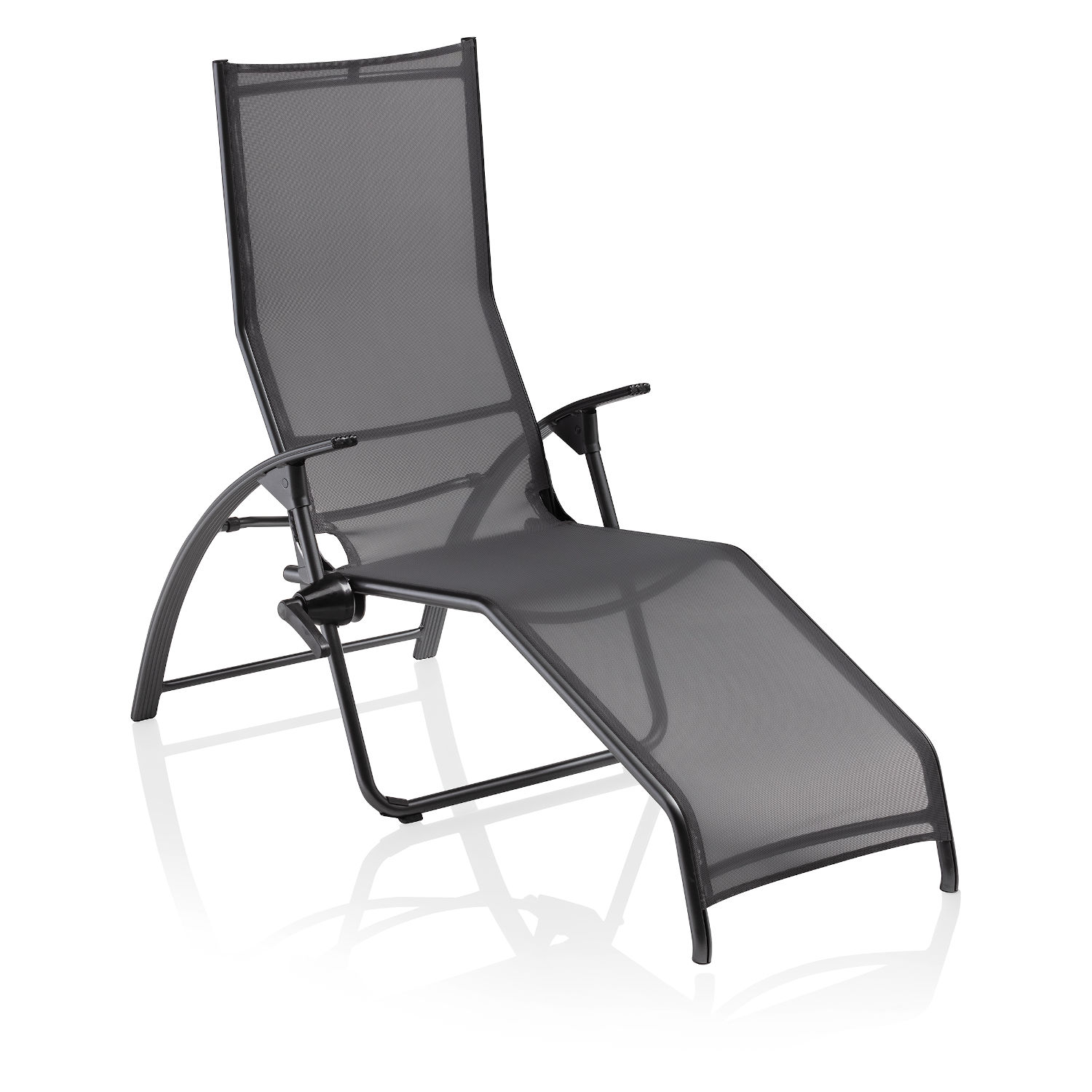 Kettler Bäderliege Tampa Aluminium anthrazit/Outdoorgewebe anthrazit ergonomische Sonnenliege kippbar