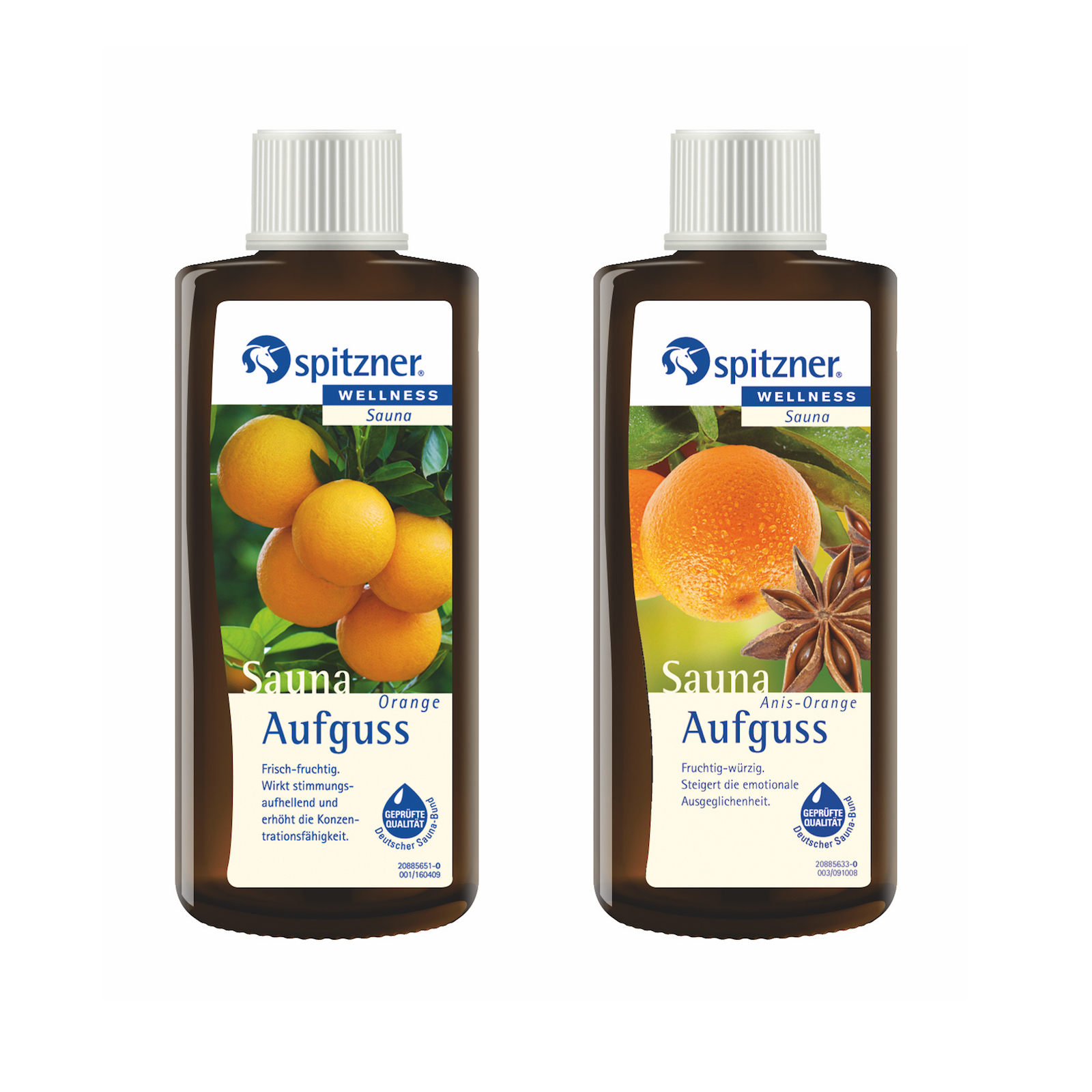 Spitzner 2 Düfte Orange und Anis Orange Vorteilspack Saunaaufguss mit je 190 ml