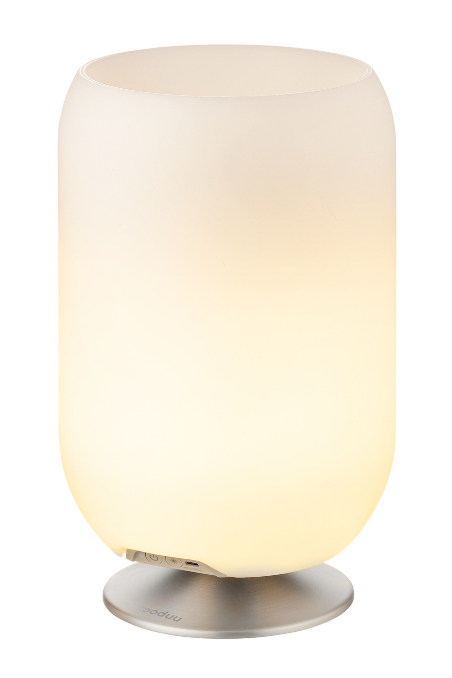 KOODUU Atmos LED Bluetooth Lautsprecher mit Getränkehalter Brushed Silver