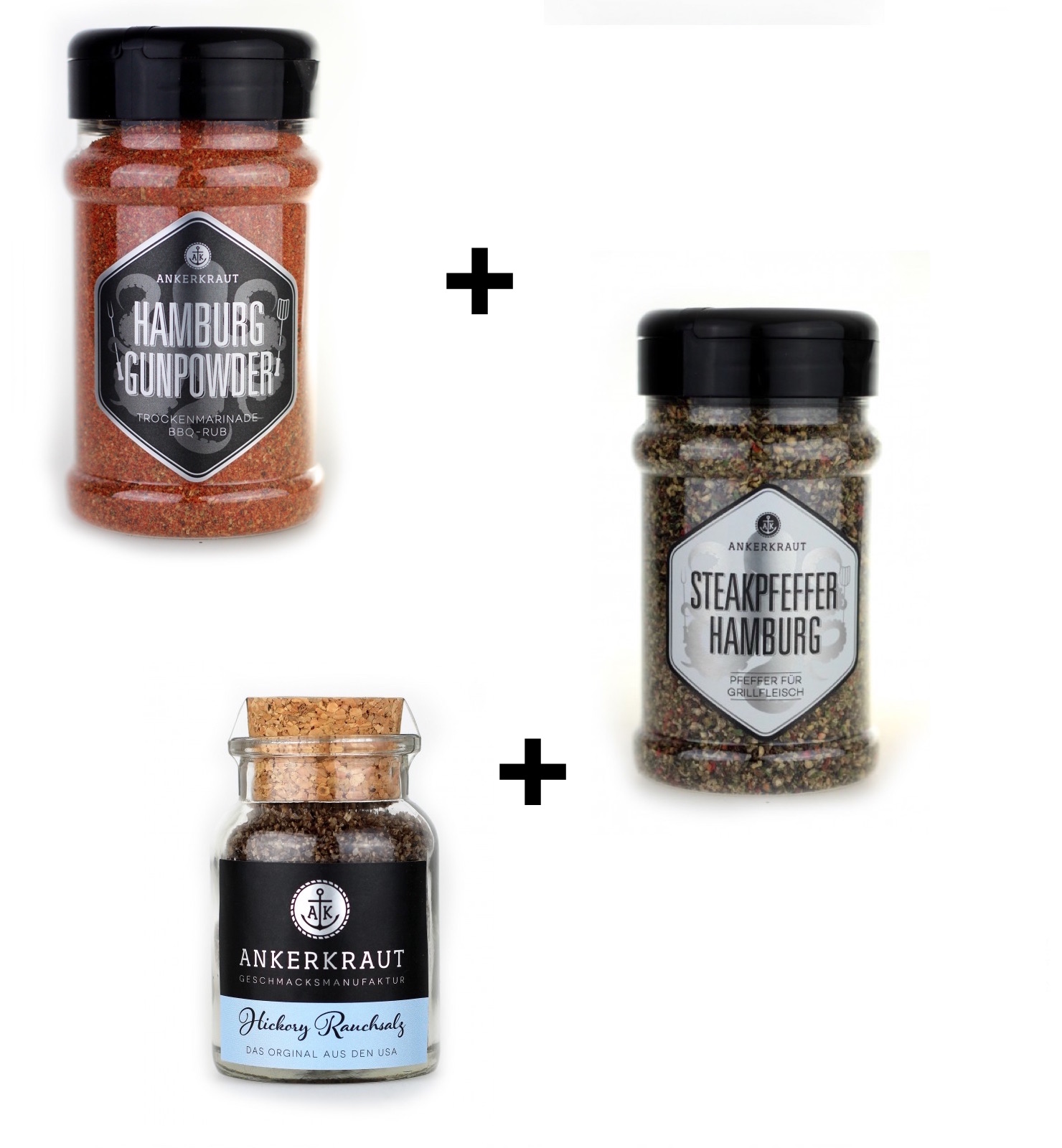 Ankerkraut 3er BBQ Rub Marinaden und Gewürze Set für Steaks