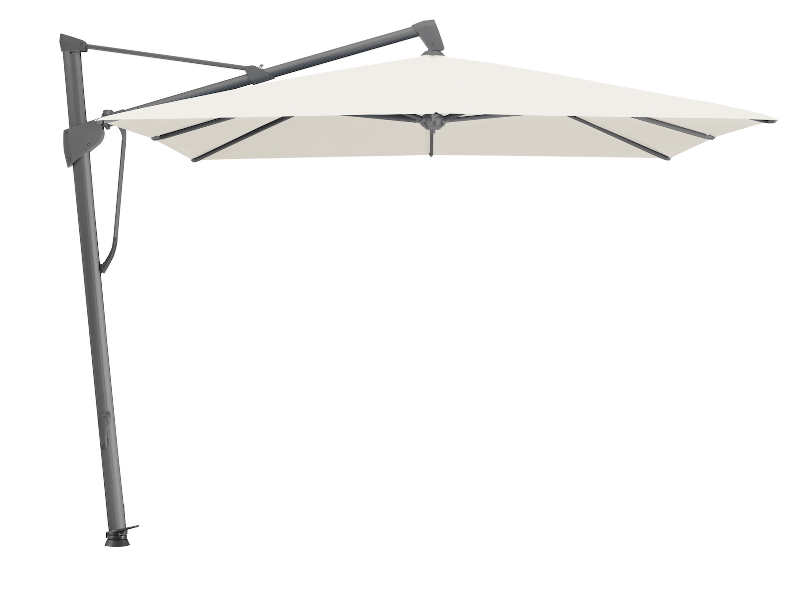 GLATZ Ampelschirm SOMBRANO® S+ quadratisch 350 x 350 cm Freiarmschirm Farbe 158 Off White